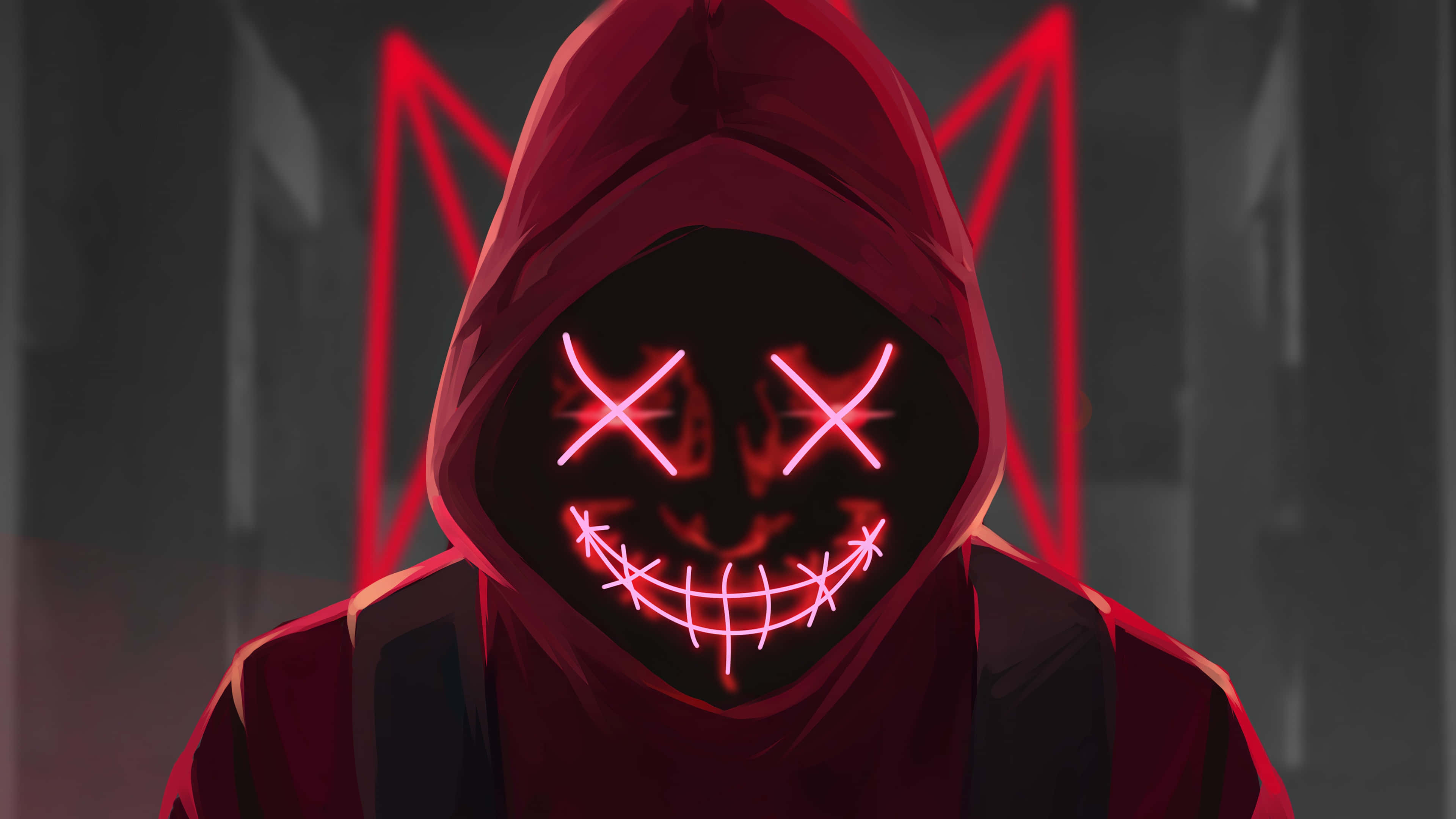 Neon Ansigt Rød PFP Wallpapers