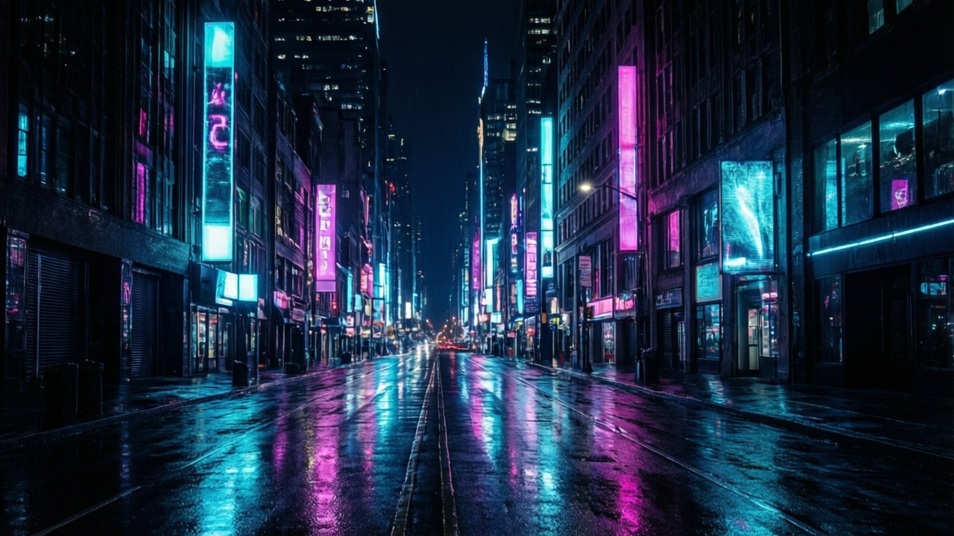 Neon bybillede OLED Wallpapers
