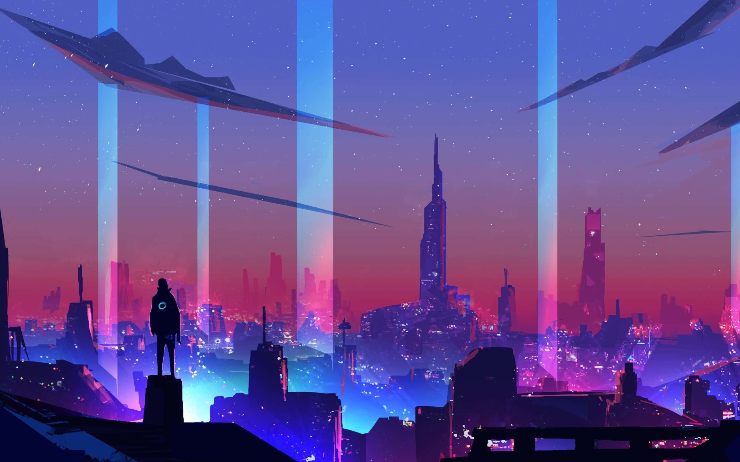Neon City baggrund Wallpapers