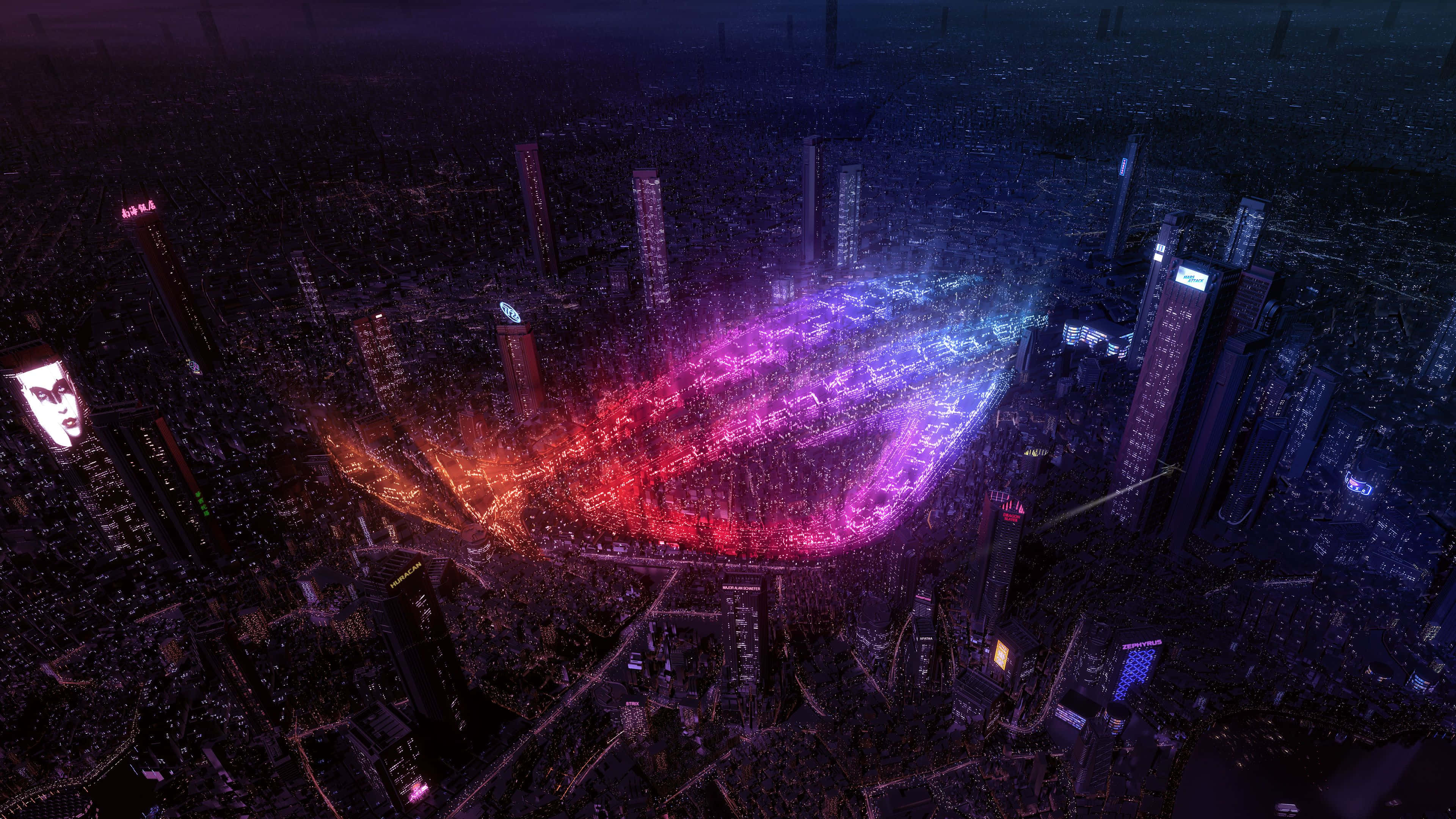 Neon City baggrund Wallpapers