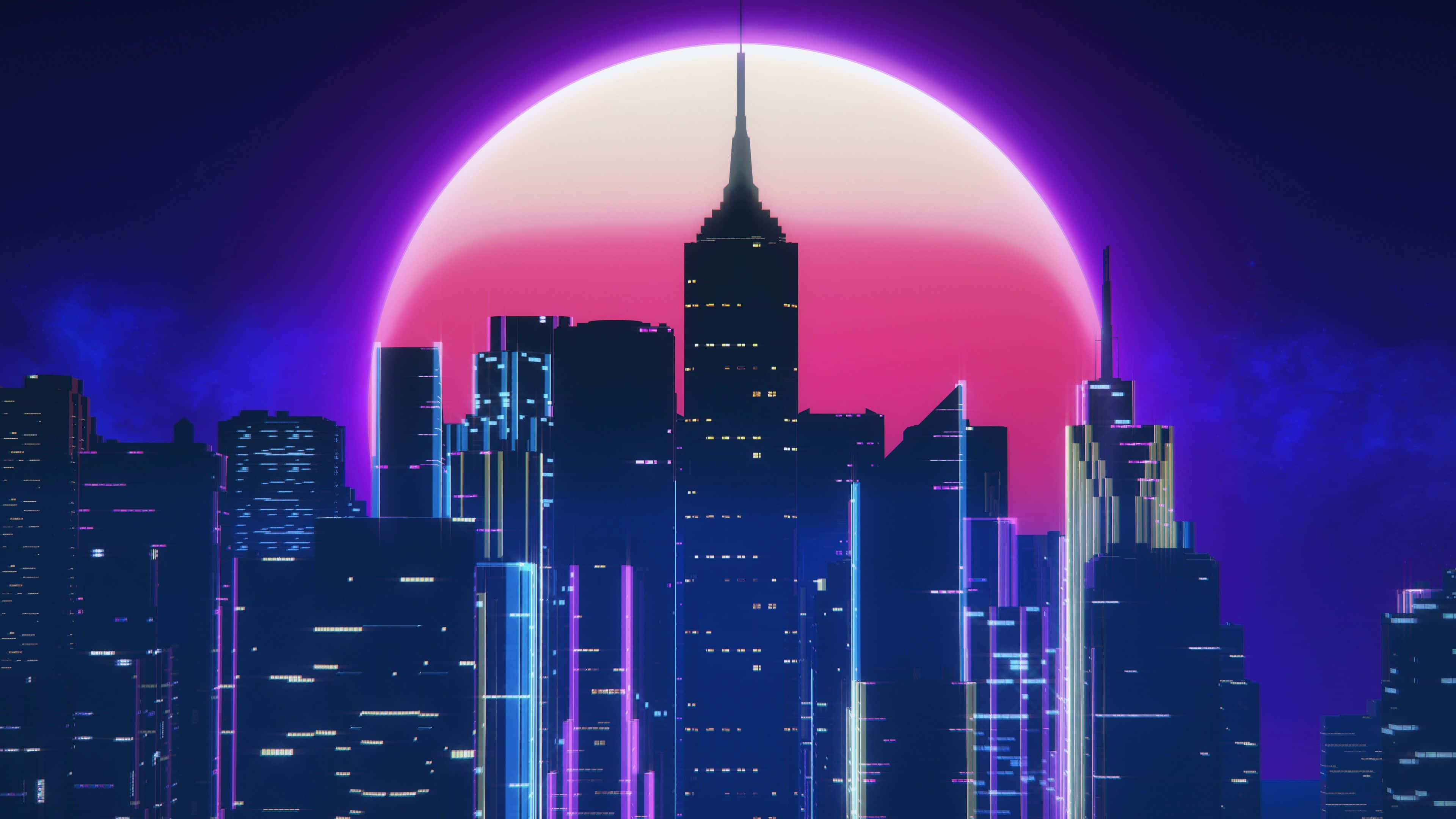Neon City baggrund Wallpapers
