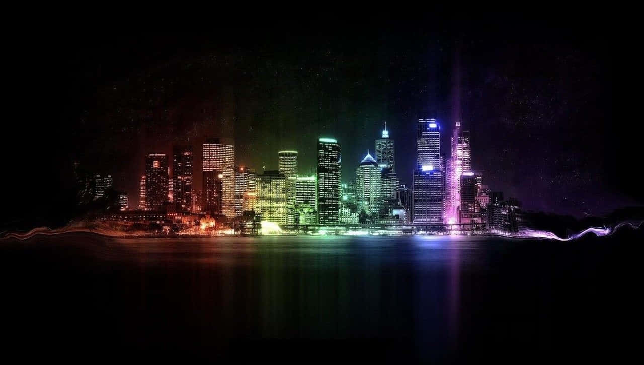 Neon City baggrund Wallpapers