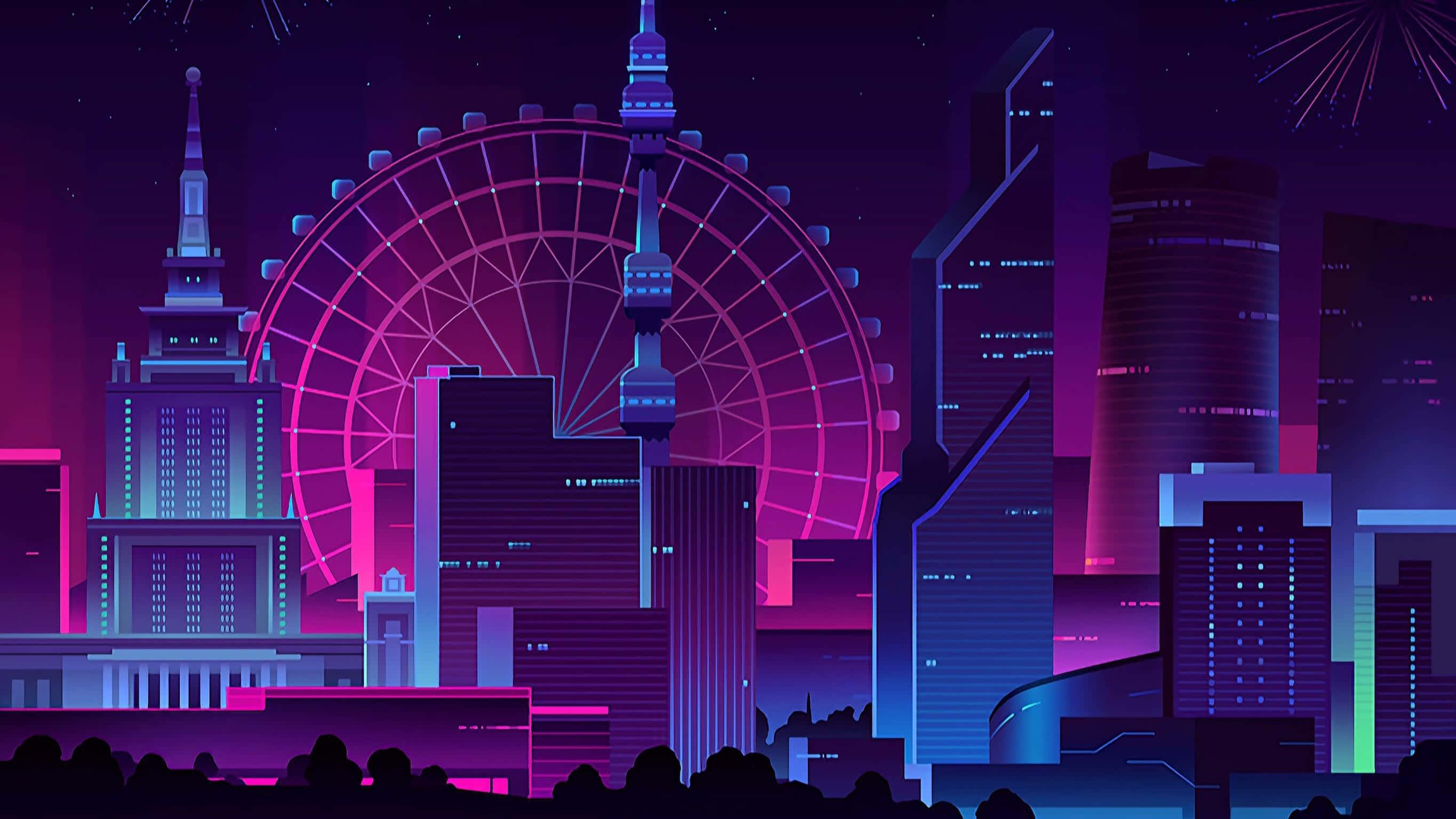 Neon City baggrund Wallpapers