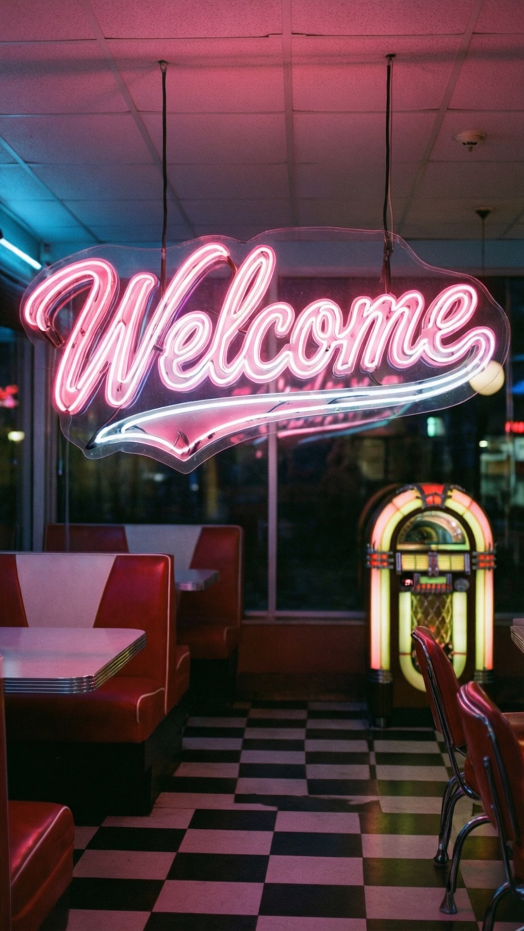 Neon Diner Velkomst Wallpapers