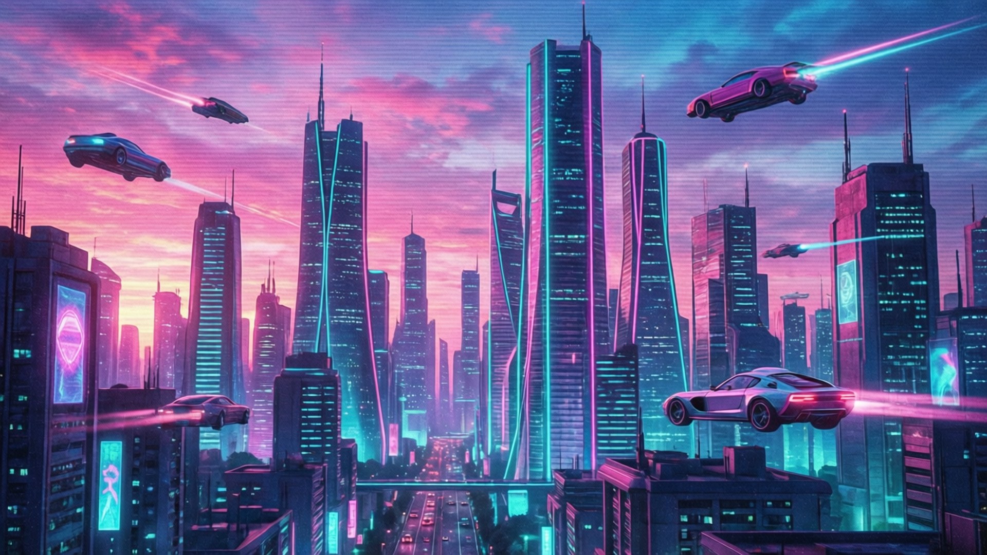 Neon futuristisk by Wallpapers