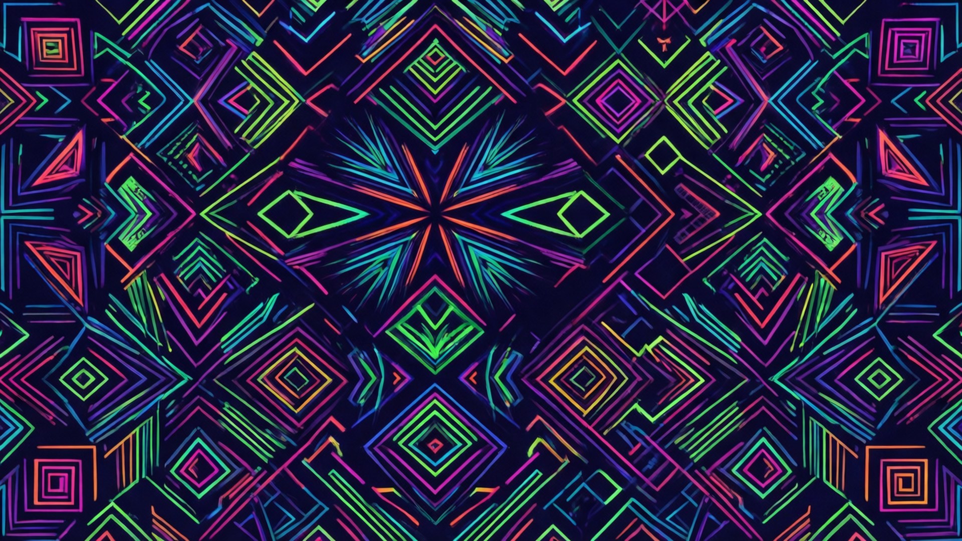 Neon geometrisk mønster Wallpapers