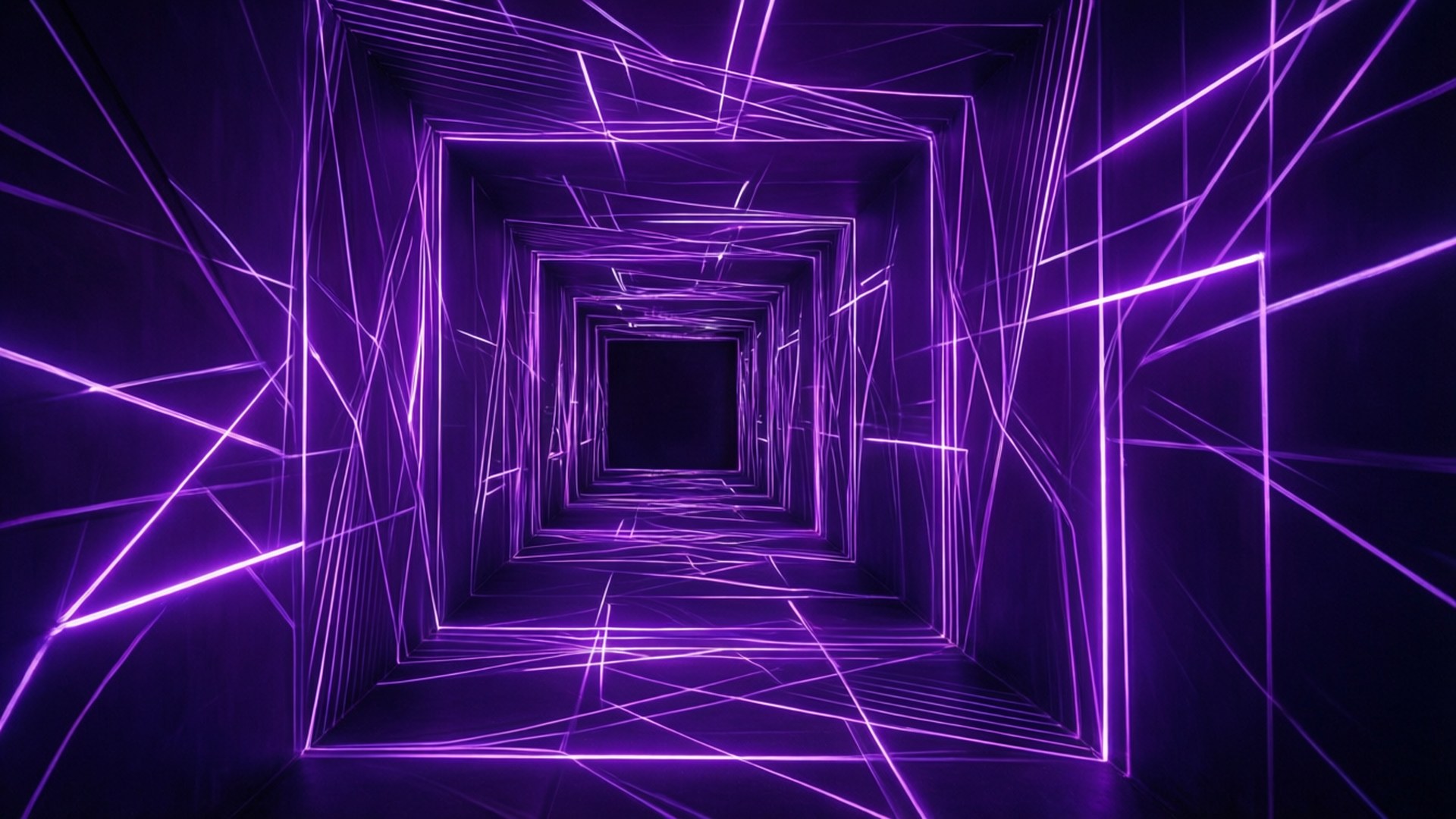 Neon geometrisk tunnel Wallpapers