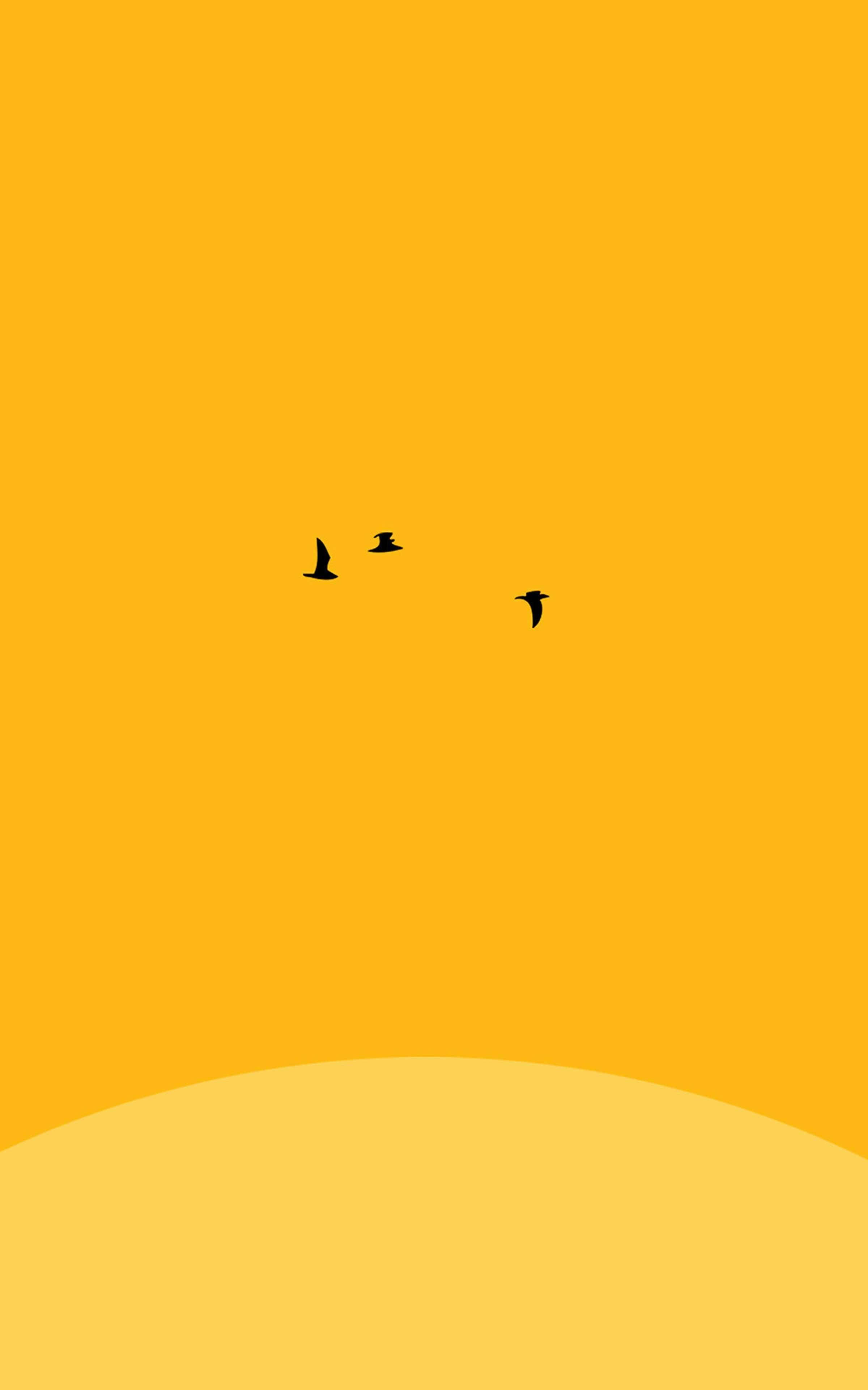 Neon gul æstetisk minimalistisk baggrund Wallpapers