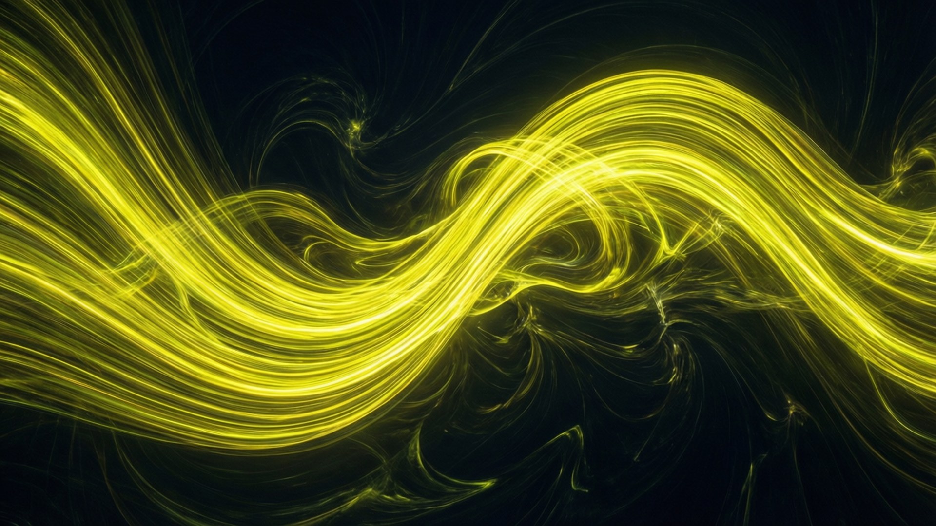 Neon gul bølge abstrakt Wallpapers
