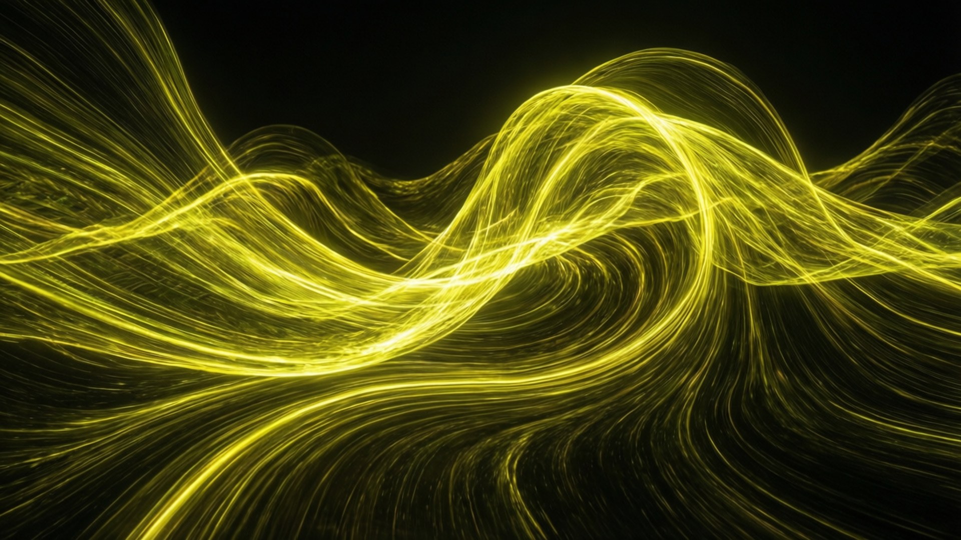 Neon gul bølge abstrakt Wallpapers