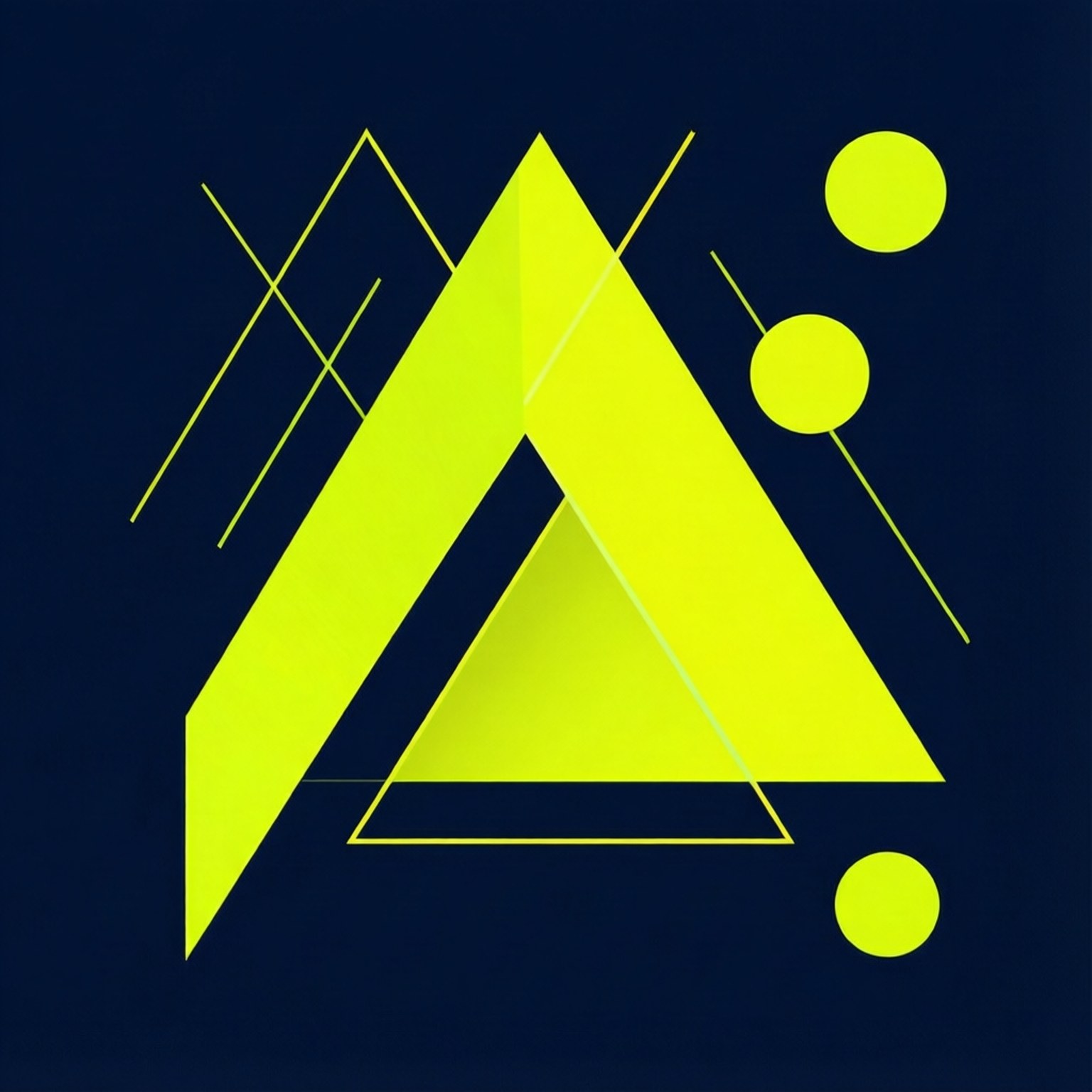 Neon gul geometrisk abstraktion Wallpapers