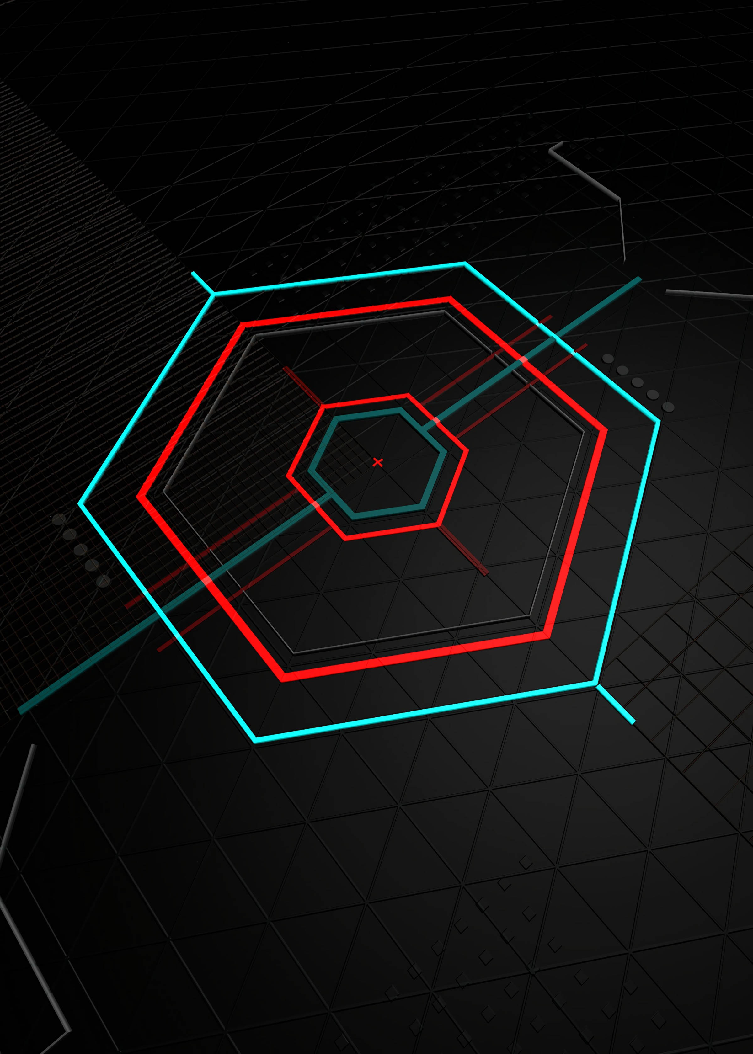 Neon Hexagon Laser Wallpapers