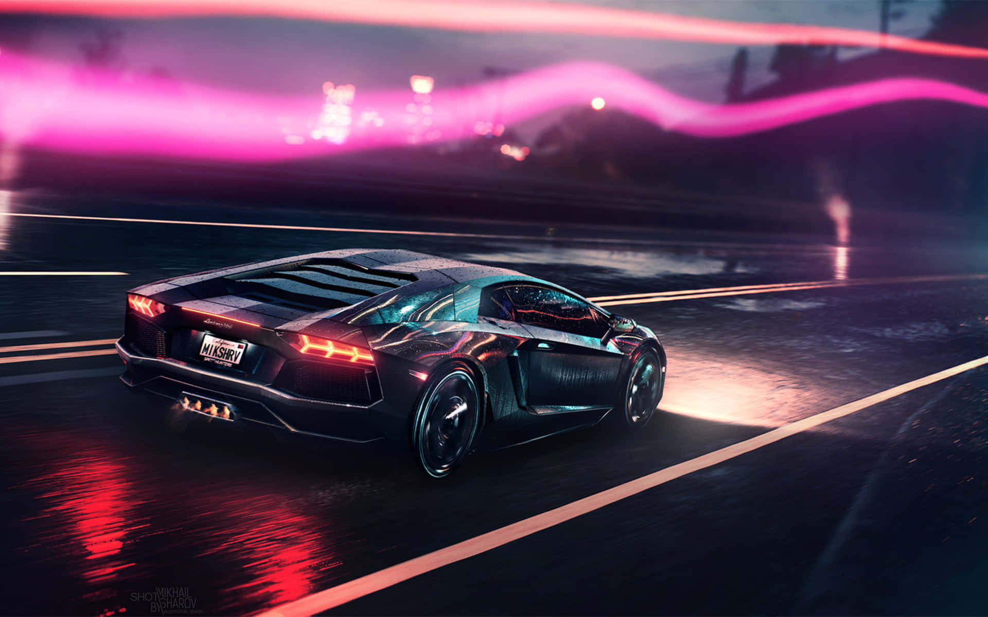 Neon Lamborghini i daze Wallpapers