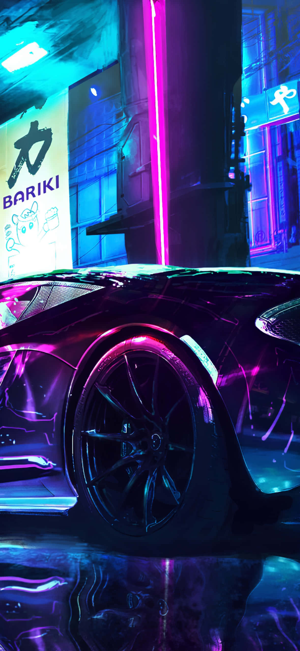 Neon Lighting Pixel 3 Need For Speed Heat Baggrund Wallpapers
