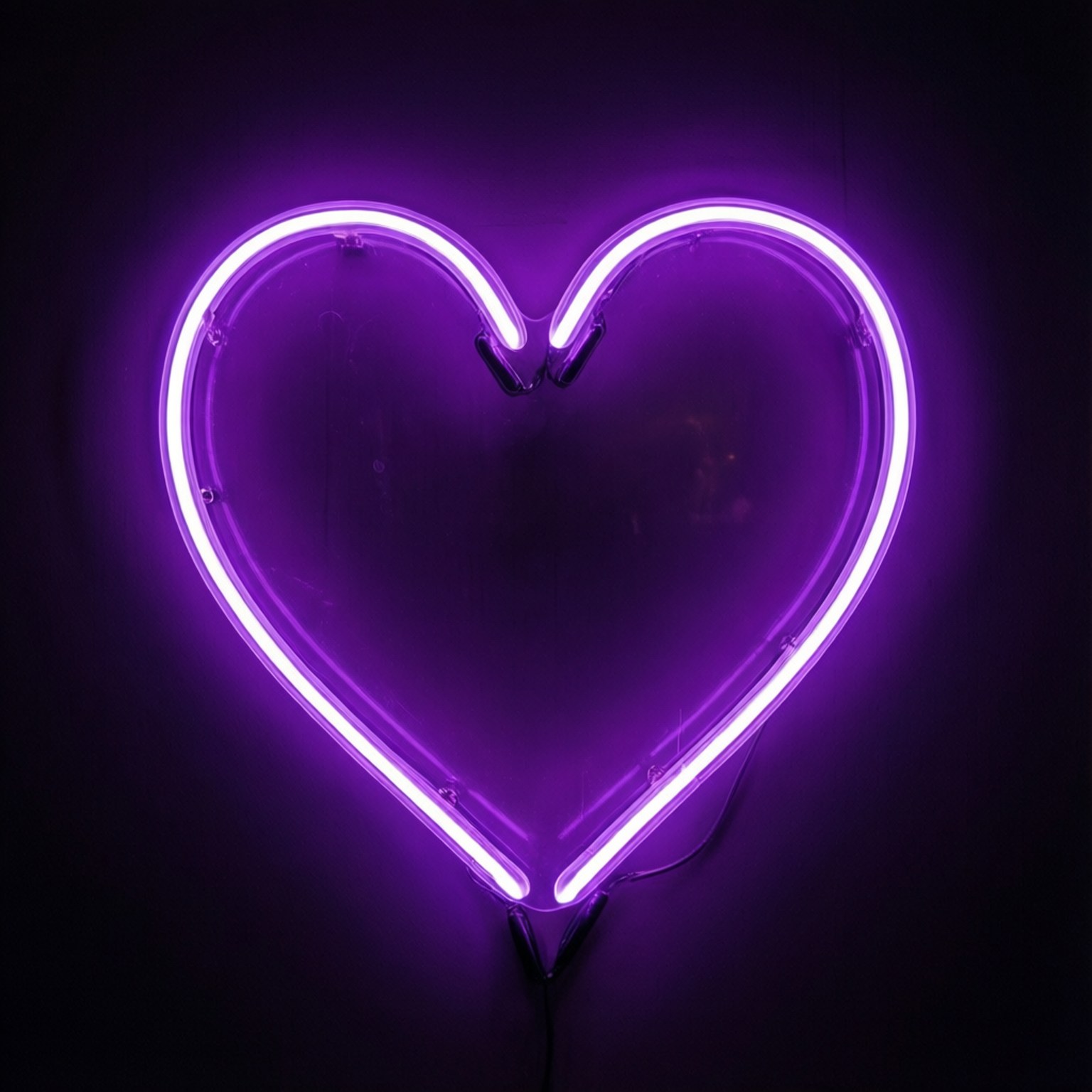 Neon lilla hjerte Wallpapers
