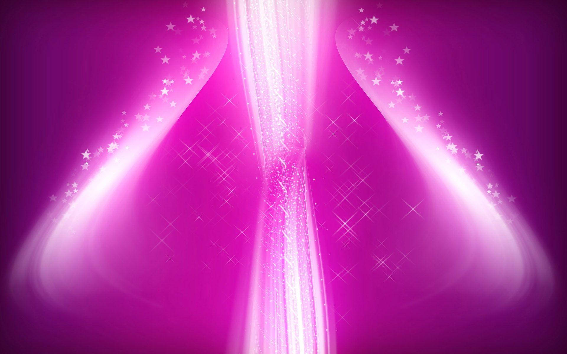 Neon lyserøde abstrakte lys med gnister Wallpapers