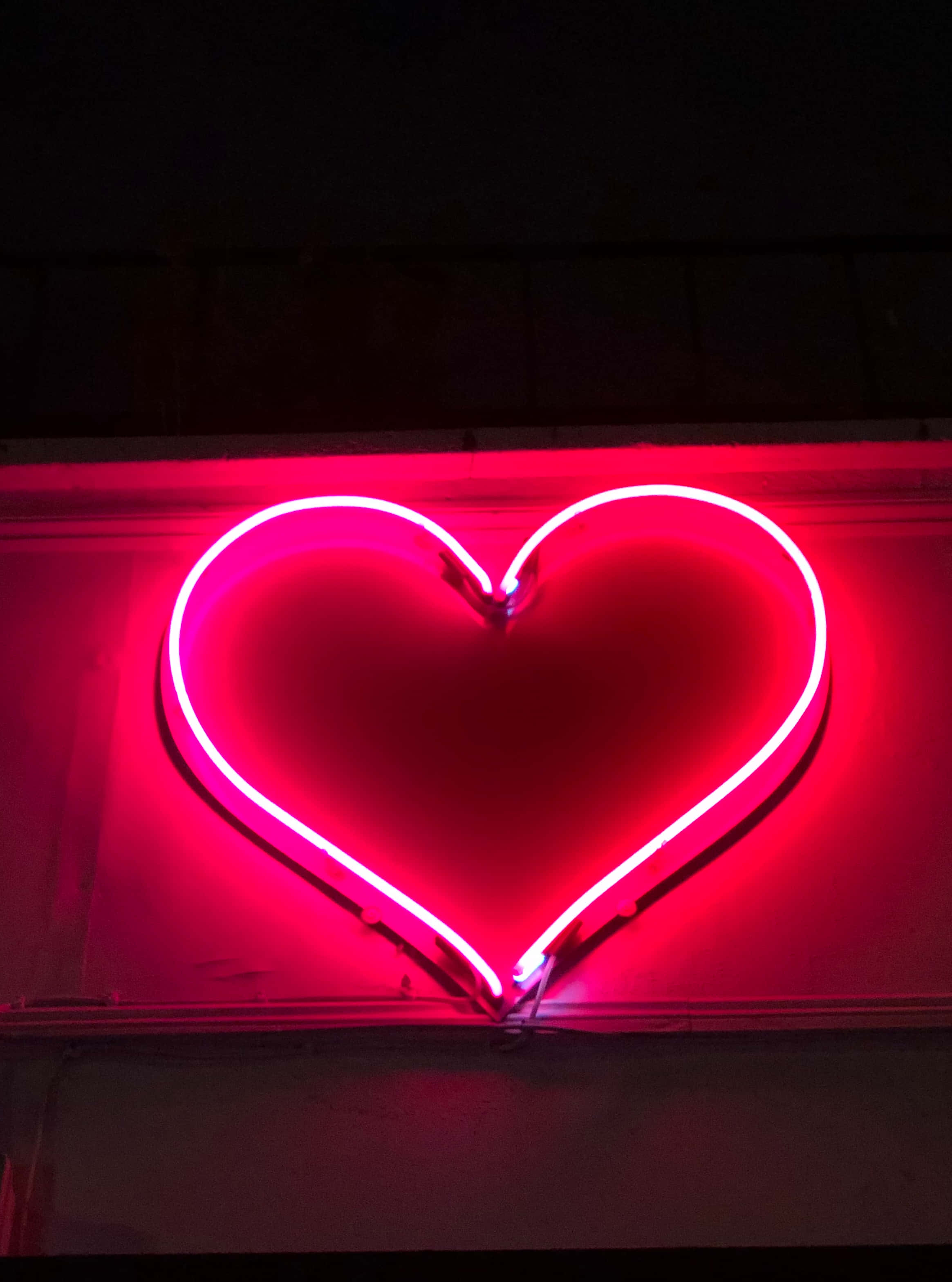 Neon lyserødt hjerte PFP Wallpapers