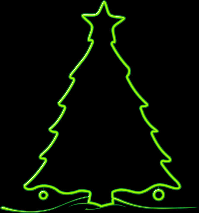 Neon-omridset juletræ Wallpapers