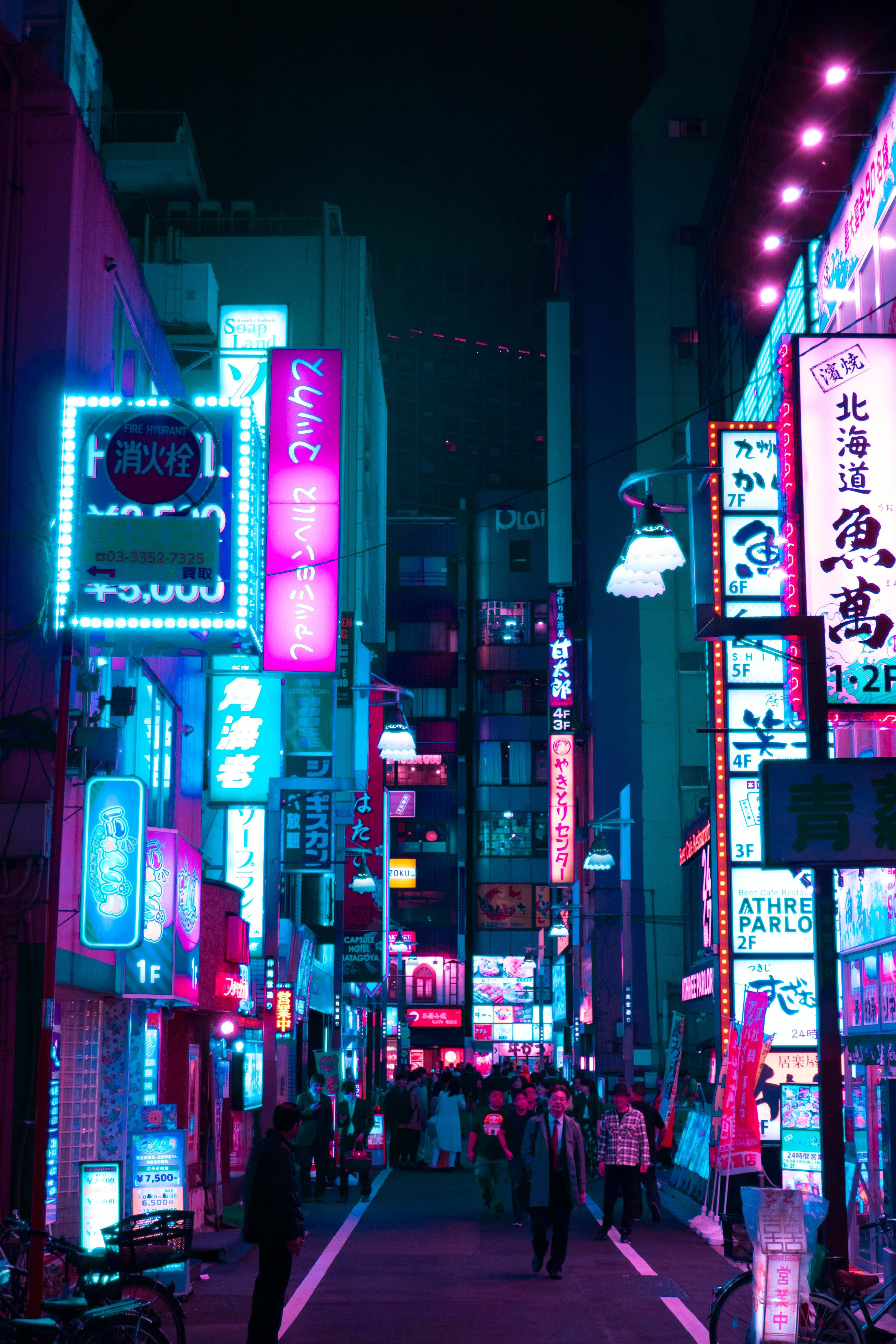 Neon Tokyo æstetisk by Wallpapers