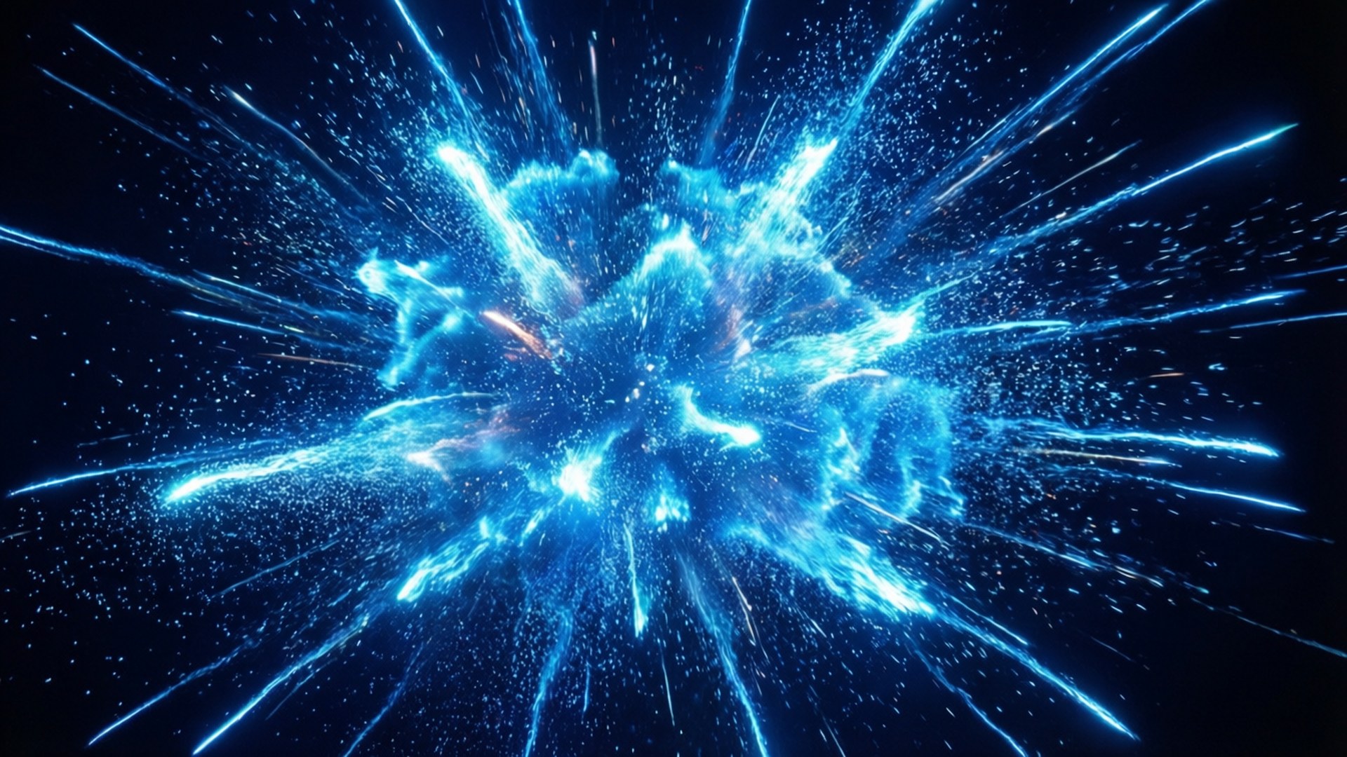Neonblå Eksplosion Wallpapers