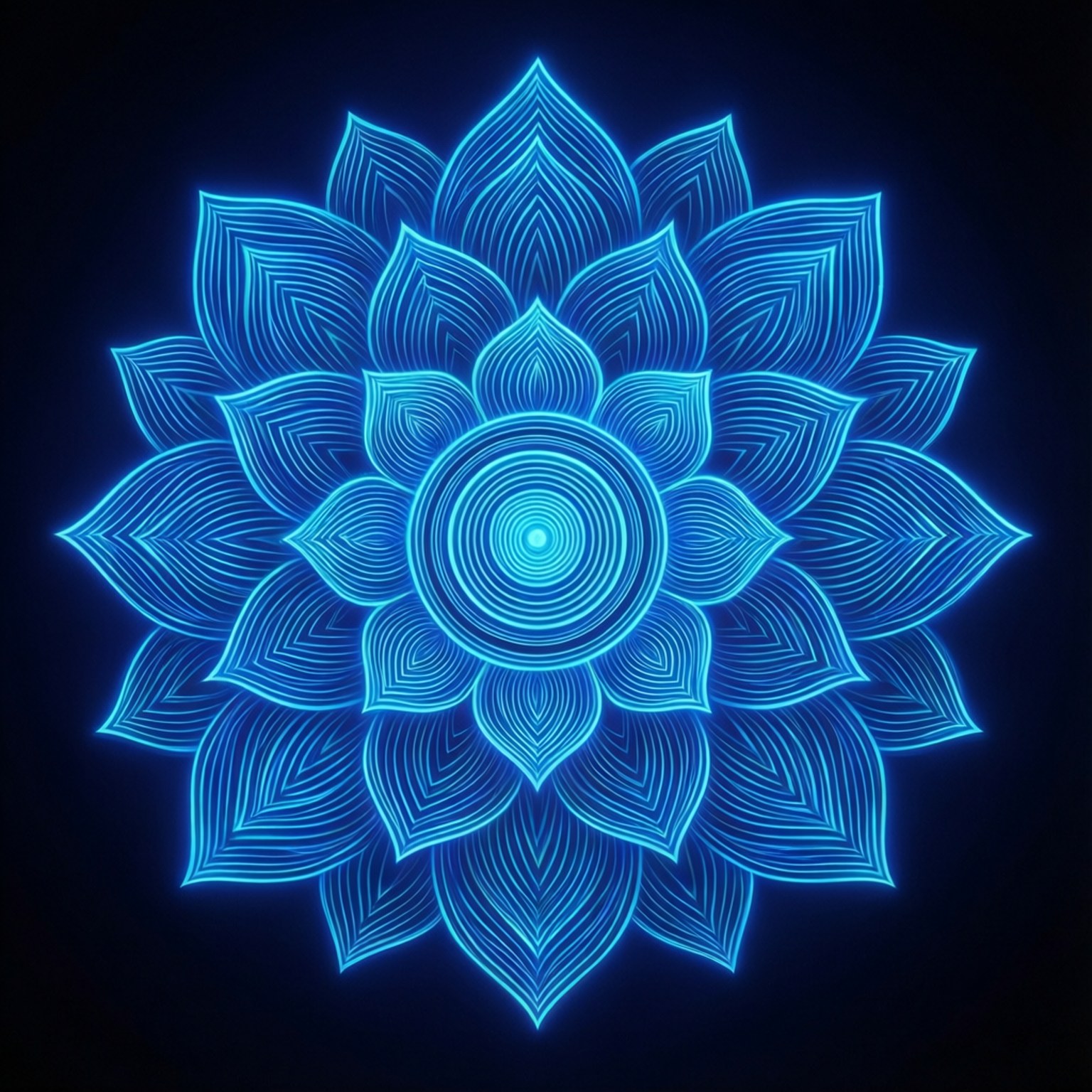 Neonblå Lotus Wallpapers