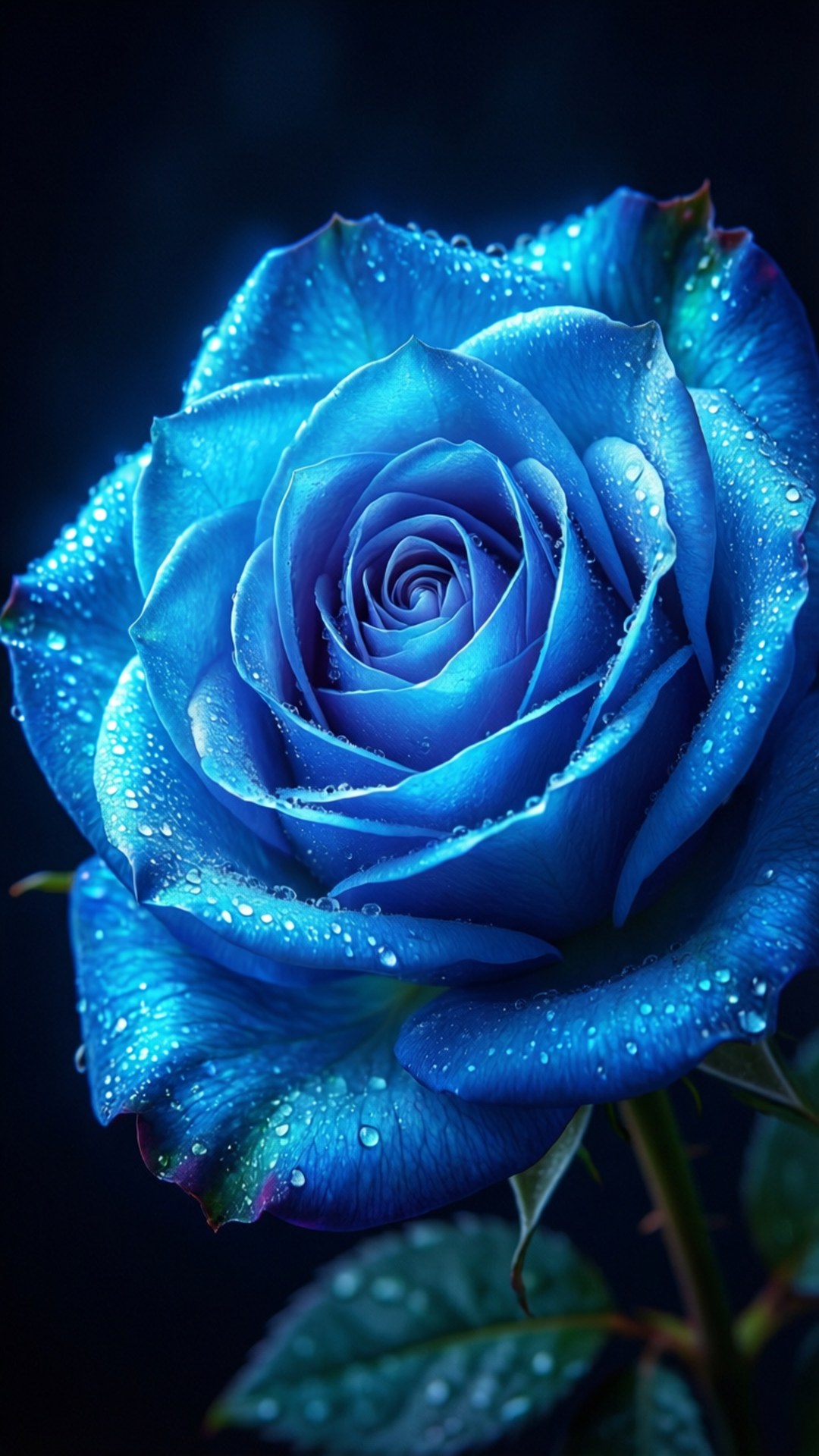Neonblå rose Wallpapers