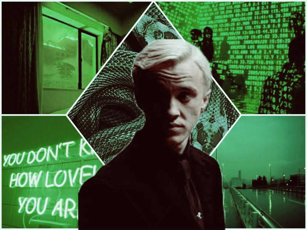 Neongrøn Draco Malfoy æstetik Wallpapers