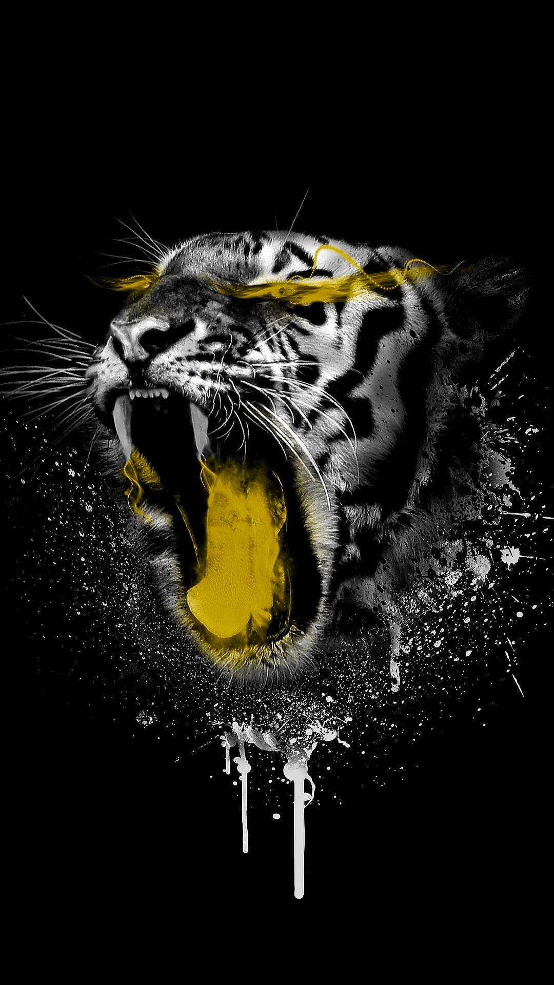 Neongul vred tiger Wallpapers