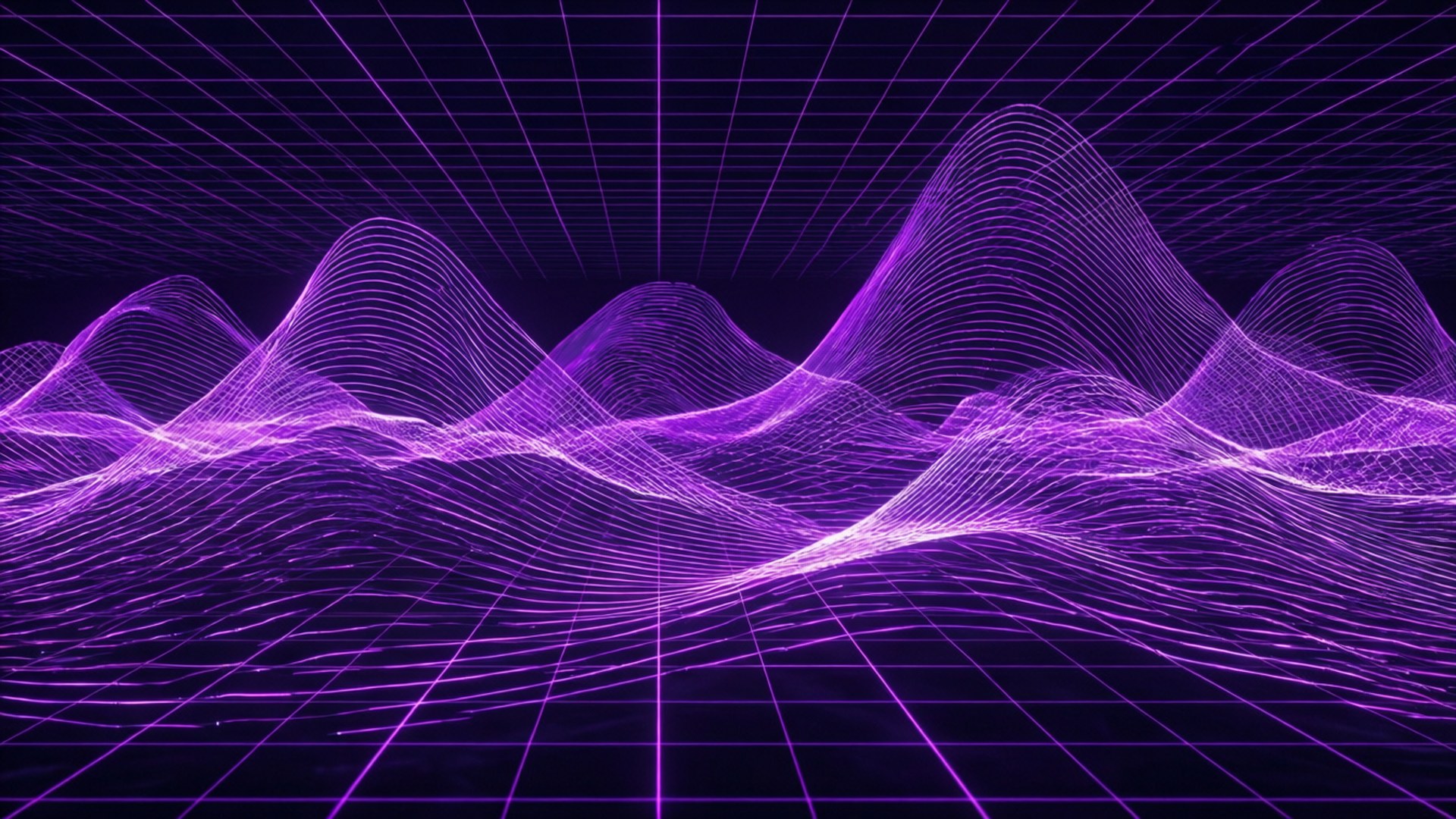 Neonlilla bølger Wallpapers