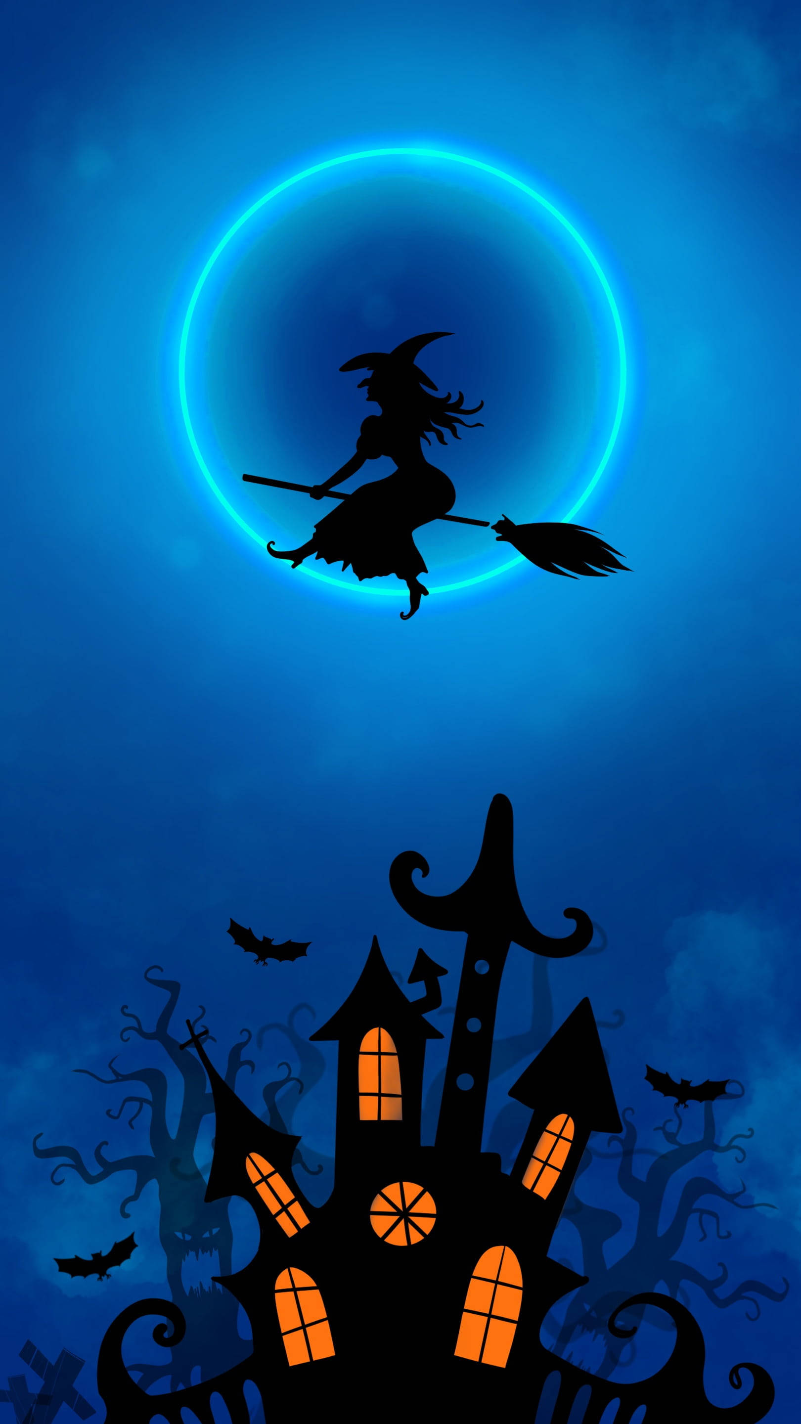 Neonmåne Halloween Wallpapers