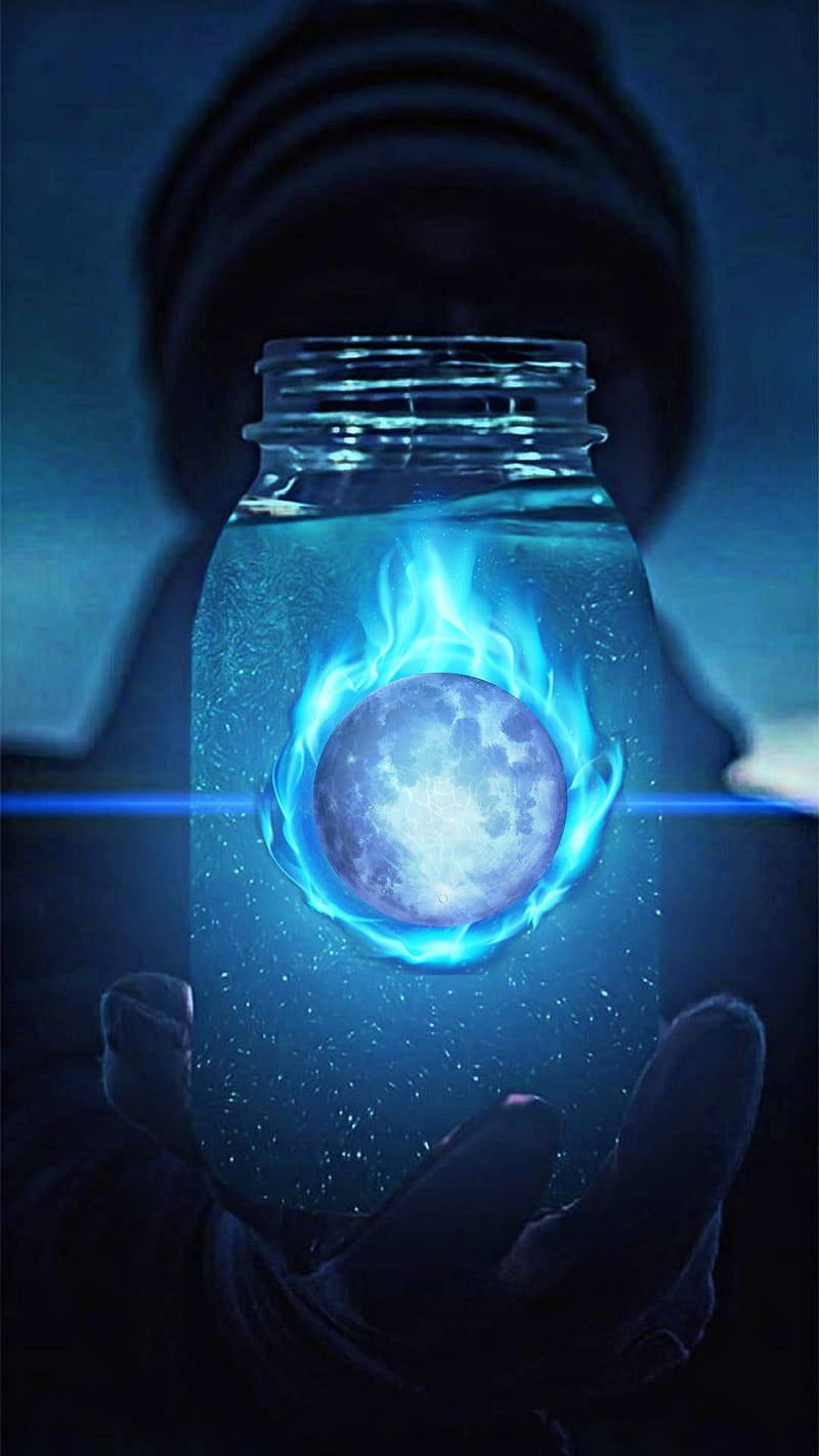 Neonmåne i et glas Wallpapers
