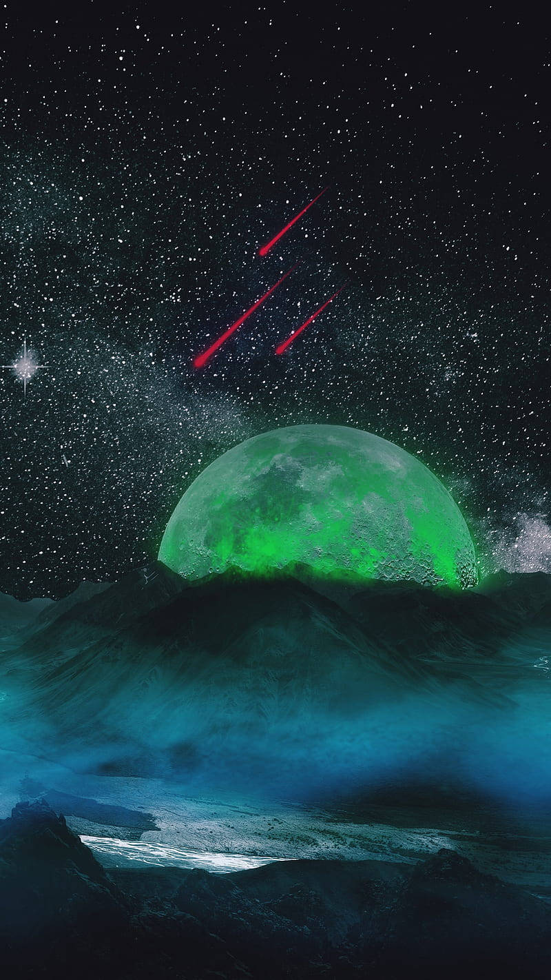 Neonmåne-meteoritter Wallpapers