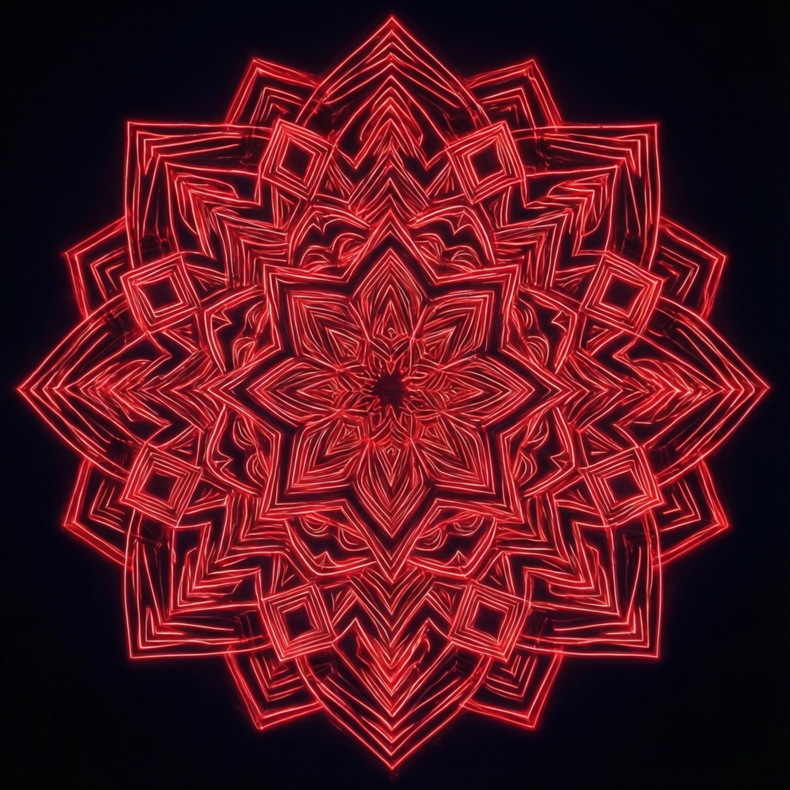 Neonrød mandala Wallpapers