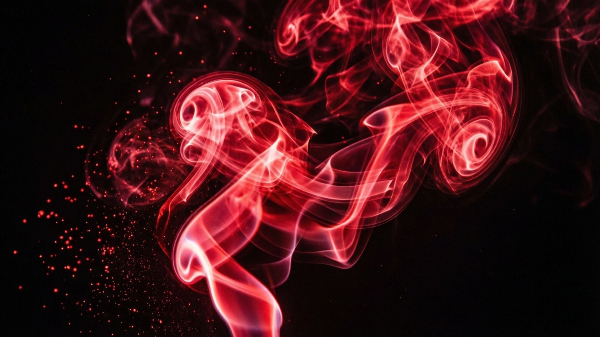 Neonrød røgvirvel Wallpapers