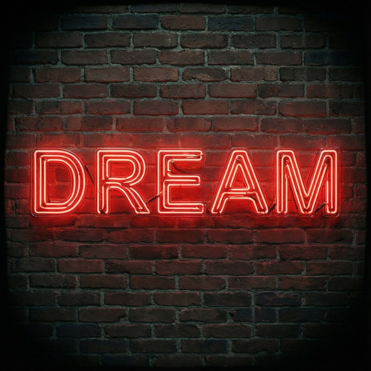 Neonrødt 'DREAM'-skilt Wallpapers