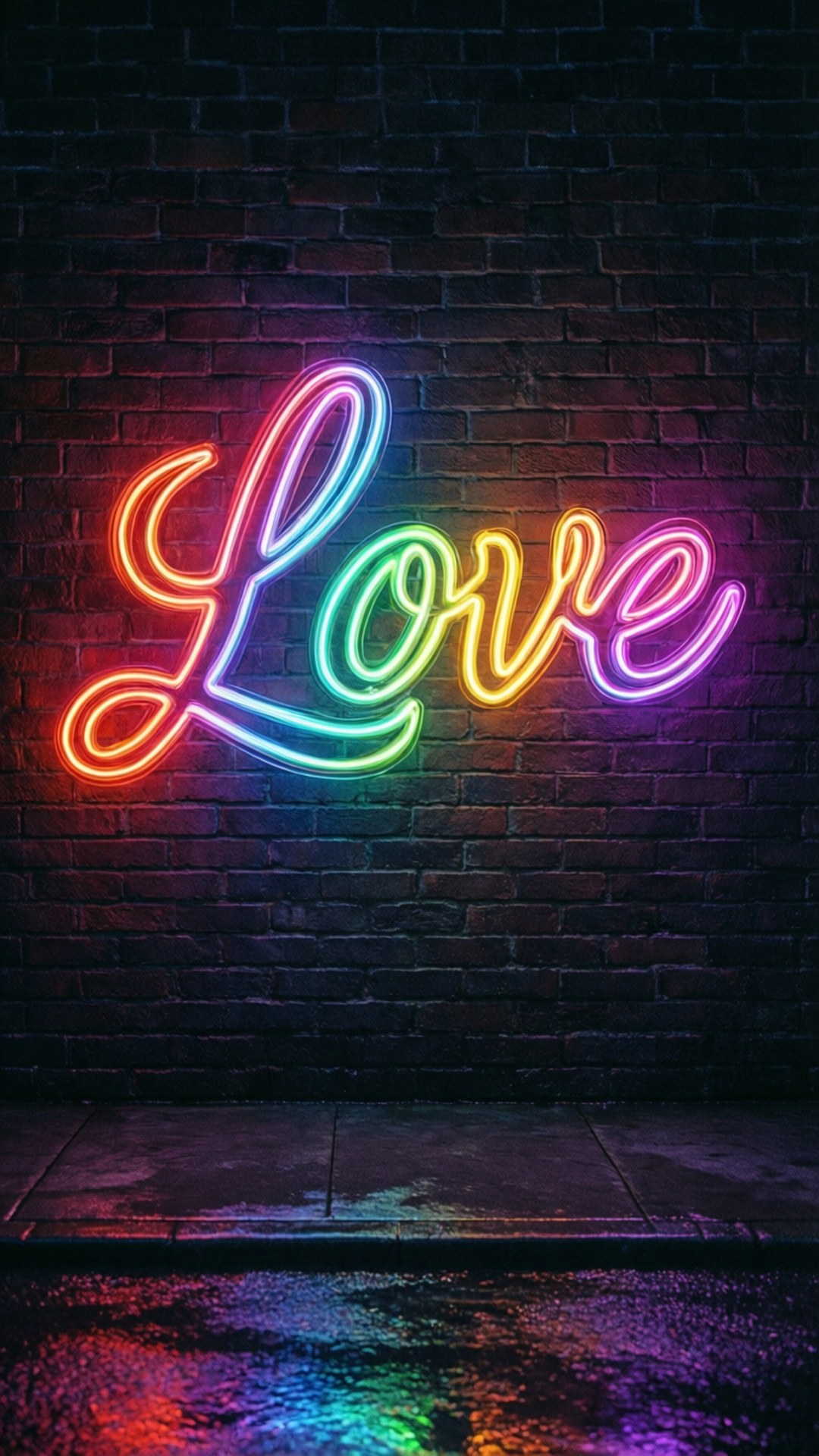 Neonregnbue Kærlighed Wallpapers