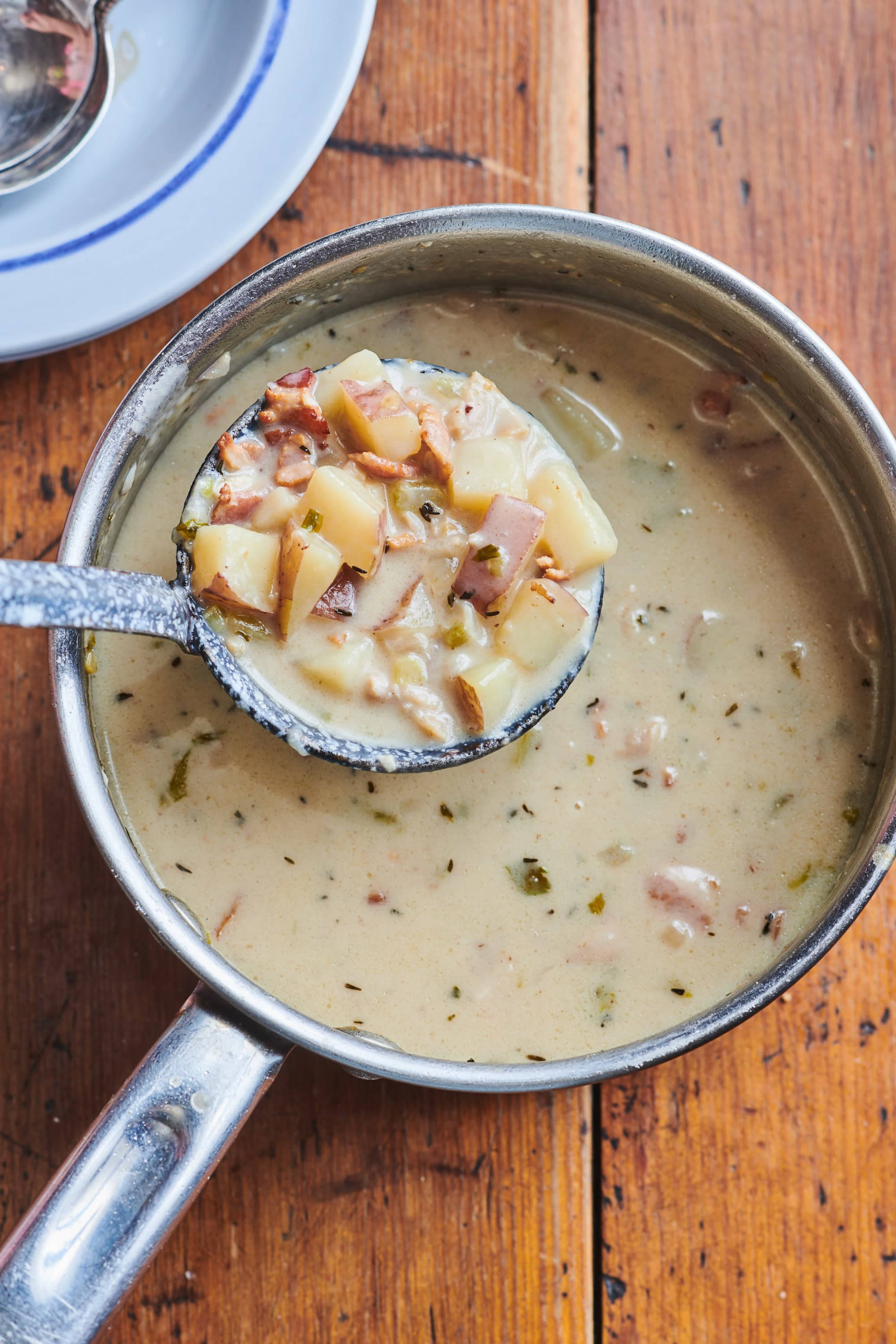 New England Clam Chowder Suppe i Sølvske Wallpapers