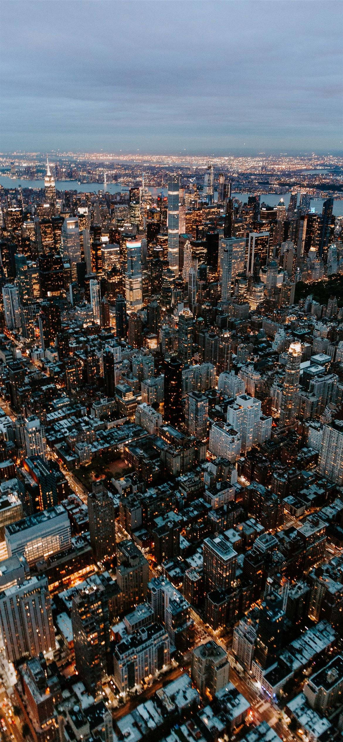New York City iPhone X Luftfoto Wallpapers