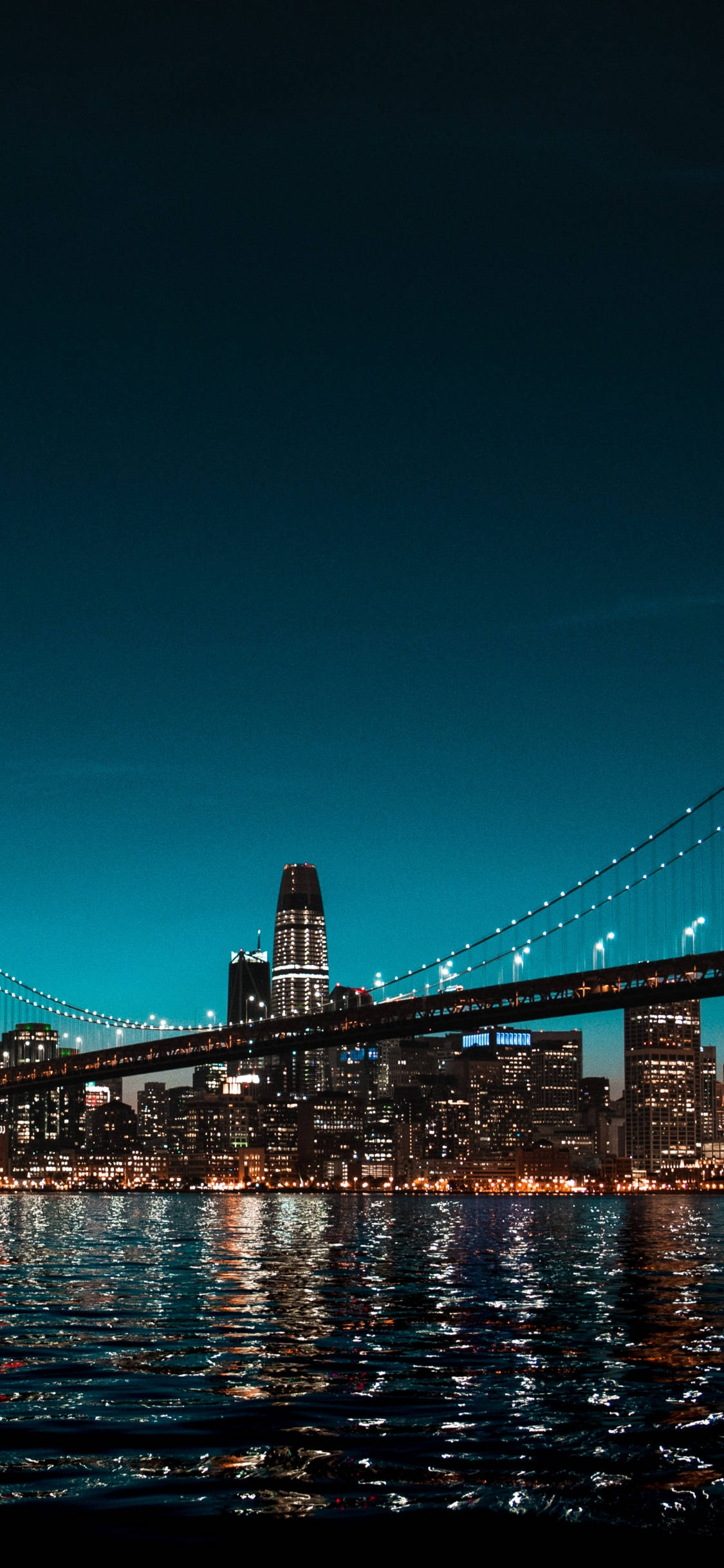 New York HD iPhone funklende om natten Wallpapers
