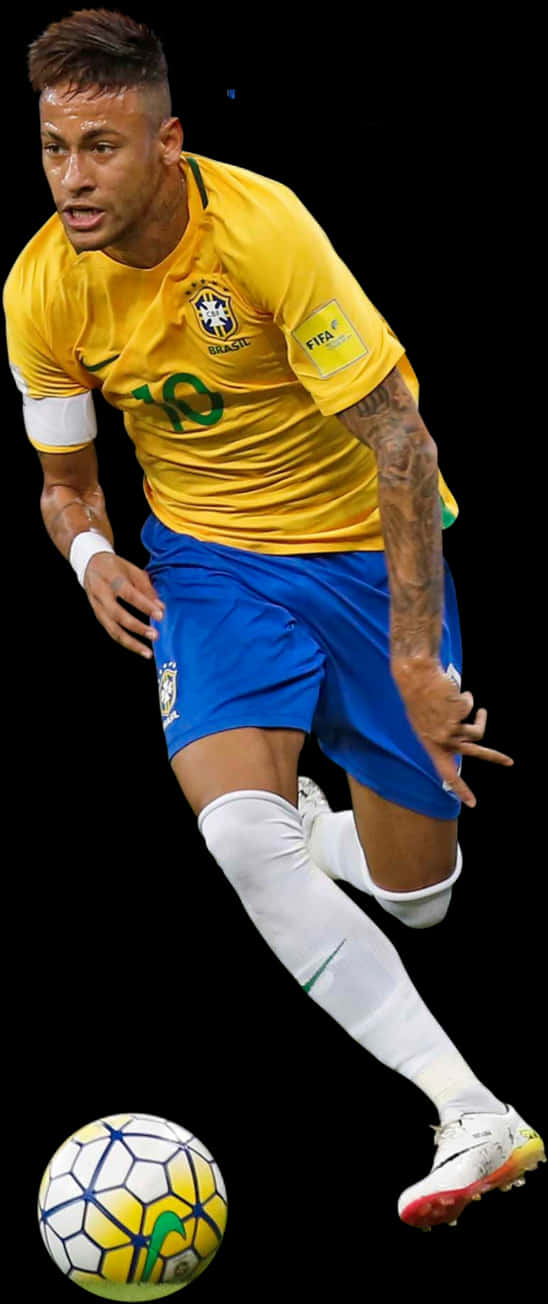 Neymar brasiliansk fodboldspiller dribler Wallpapers