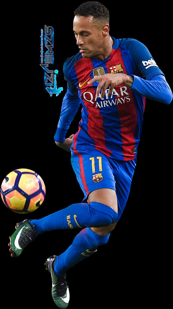 Neymar F C Barcelona aktionsbillede Wallpapers