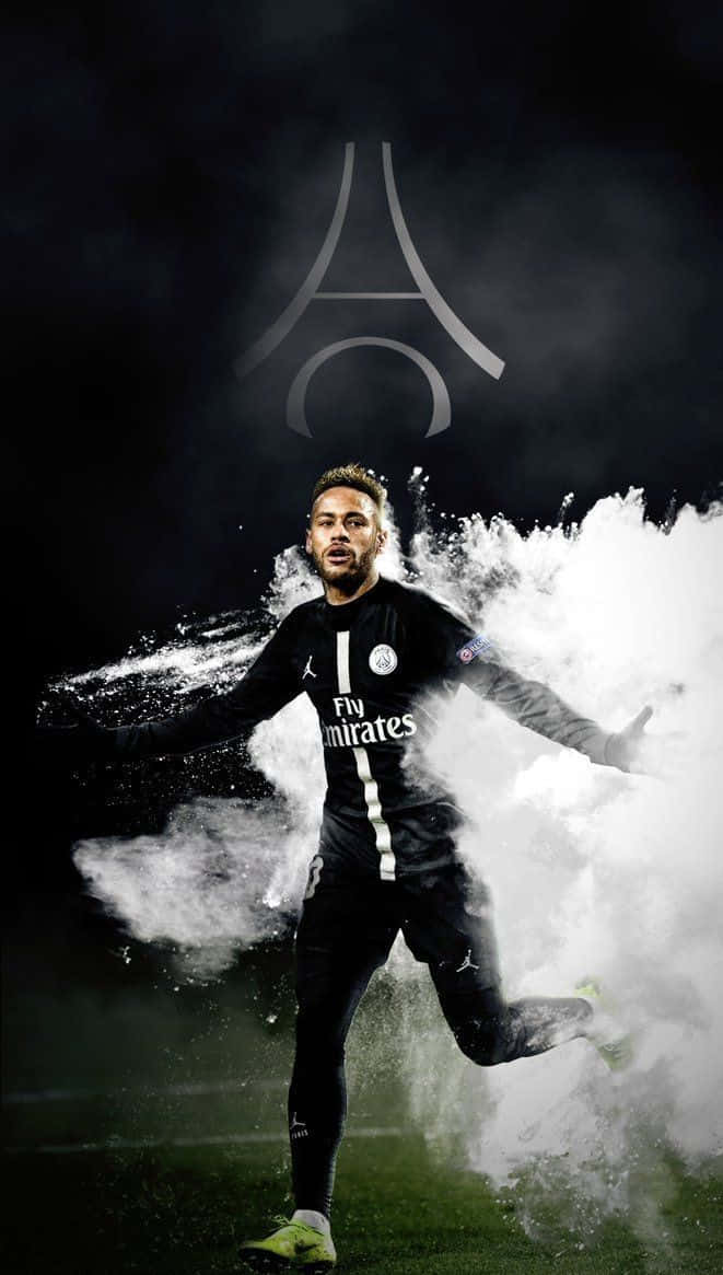 Neymar fejrer et mål med en passioneret følelsesudladning. Wallpapers