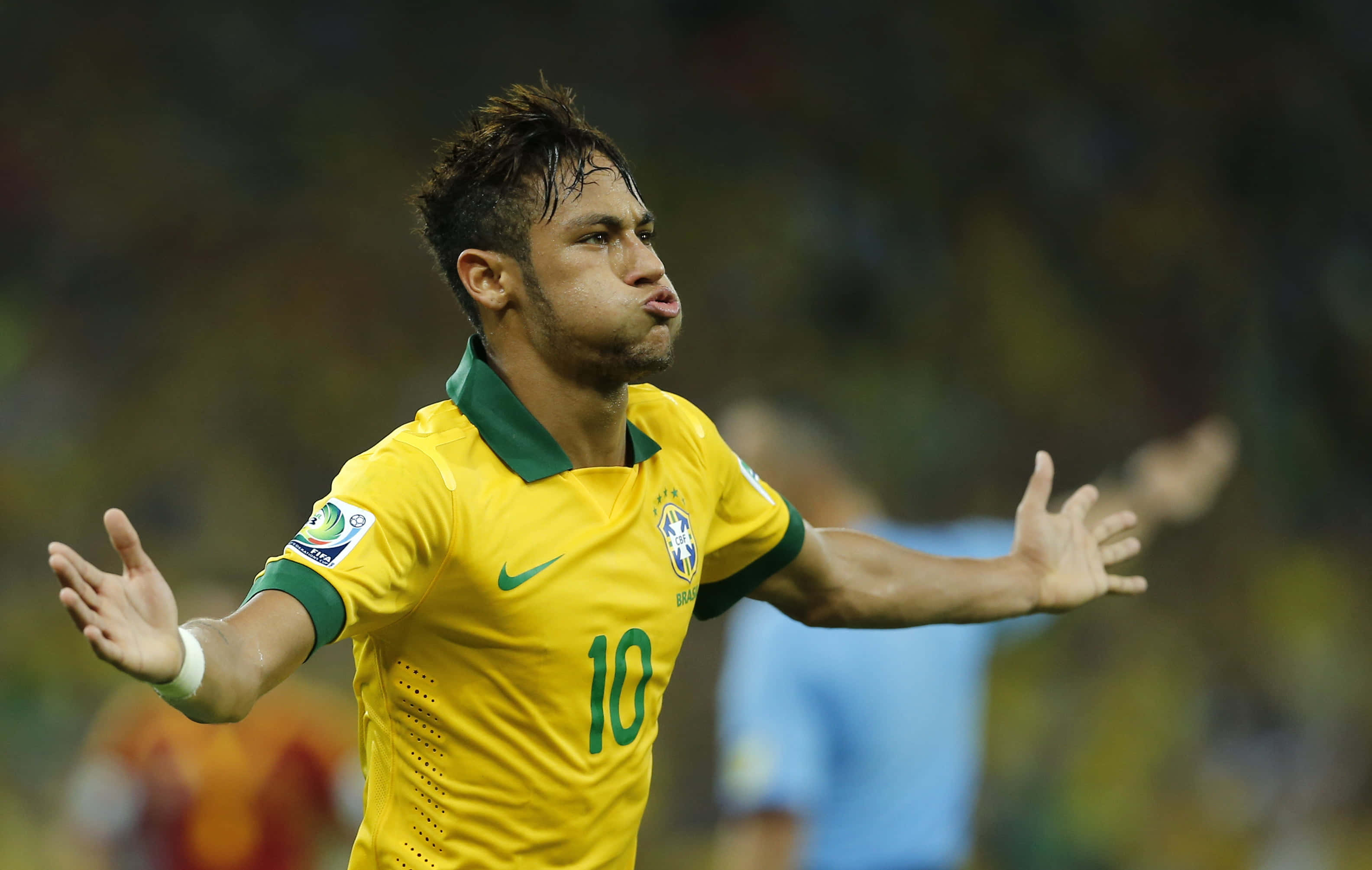 Neymar fejrer FC Barcelonas sejr. Wallpapers