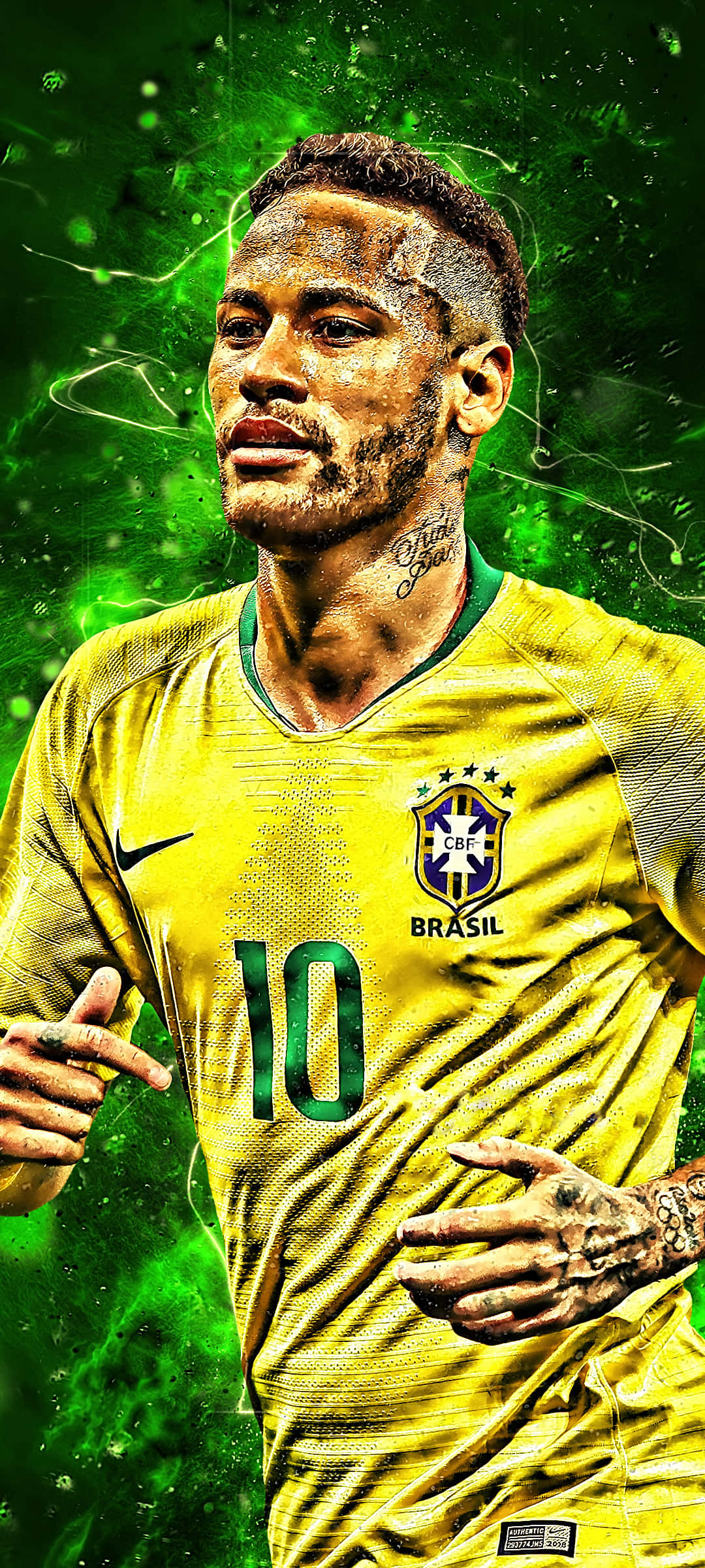 Neymar gul trøje iPhone Wallpapers
