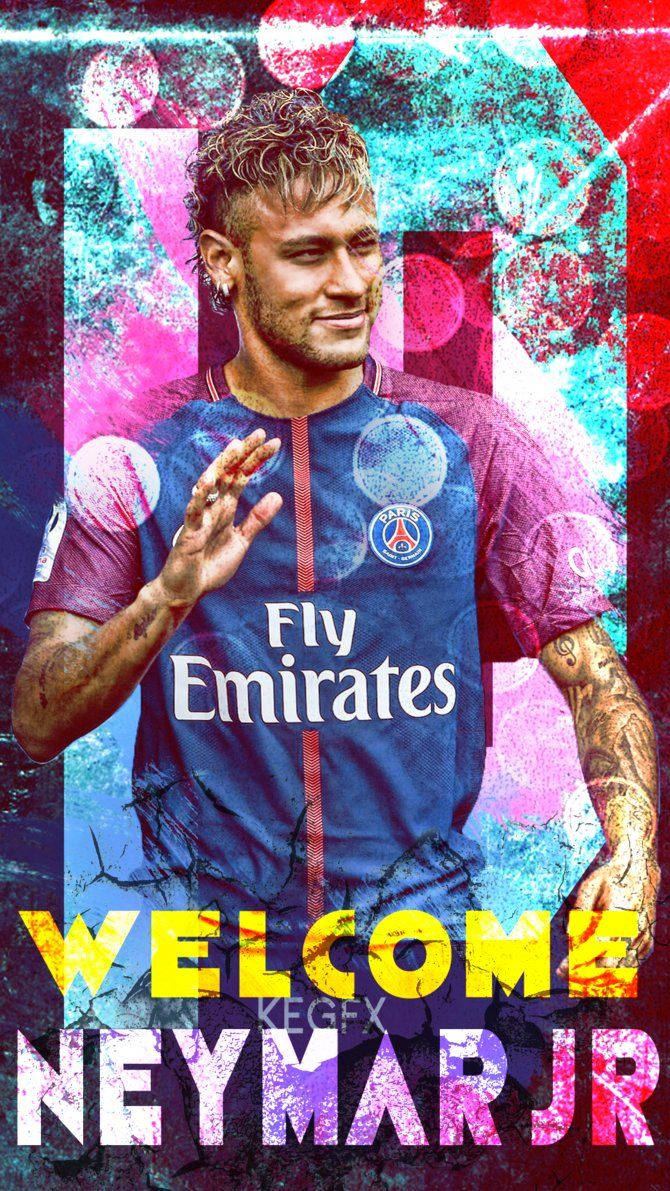 Farverig Kunst Neymar Jr. wallpaper — Neymar Wallpapers