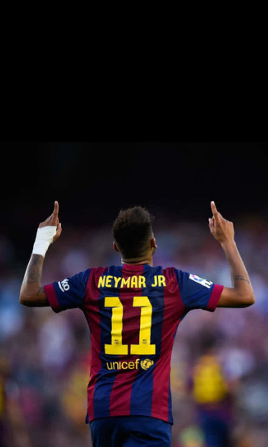 Neymar med hævede fingre iPhone Wallpapers