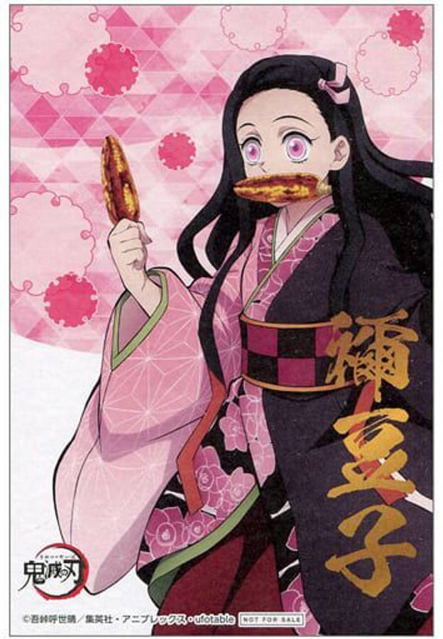 Nezuko fra Demon Slayer med majs Wallpapers
