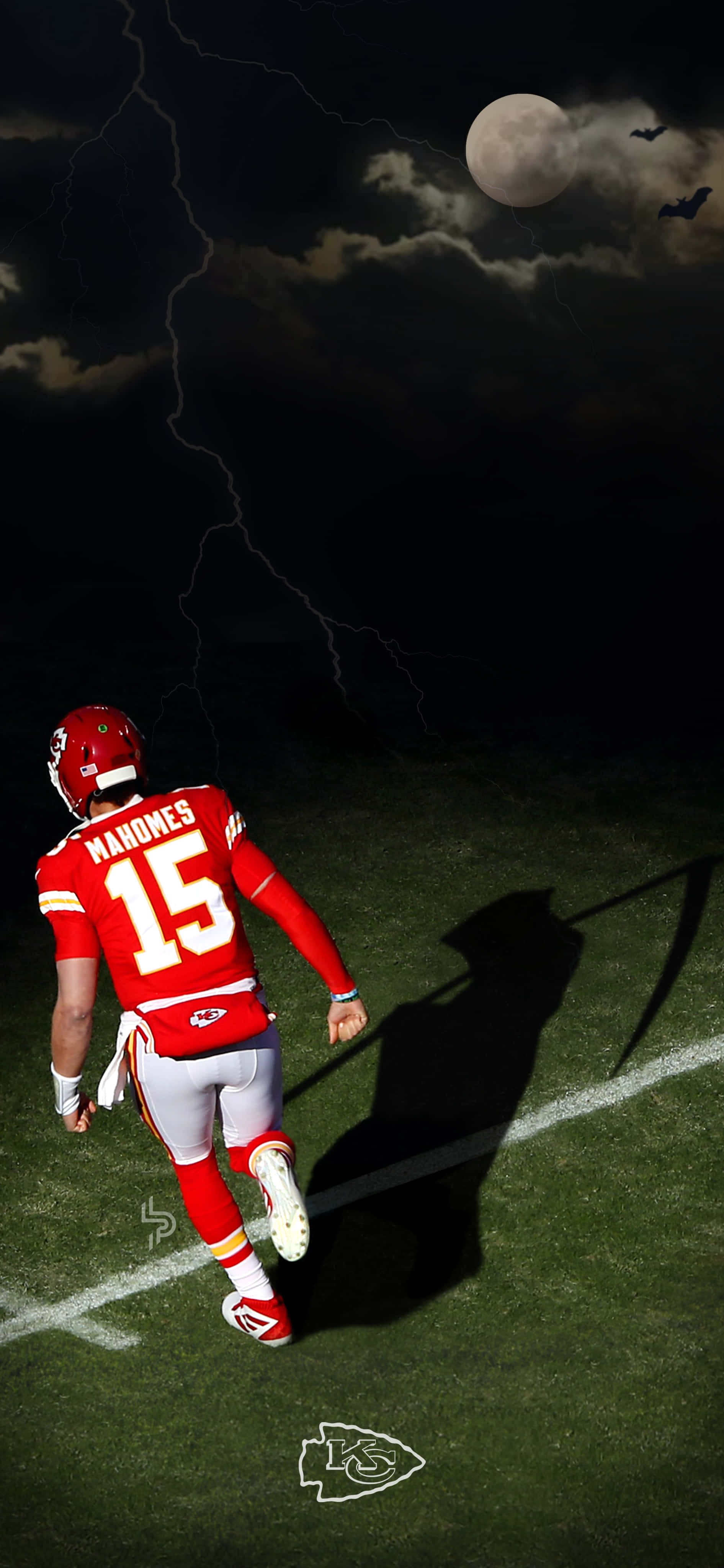 NFL's Pat Mahomes i telefonen Wallpapers