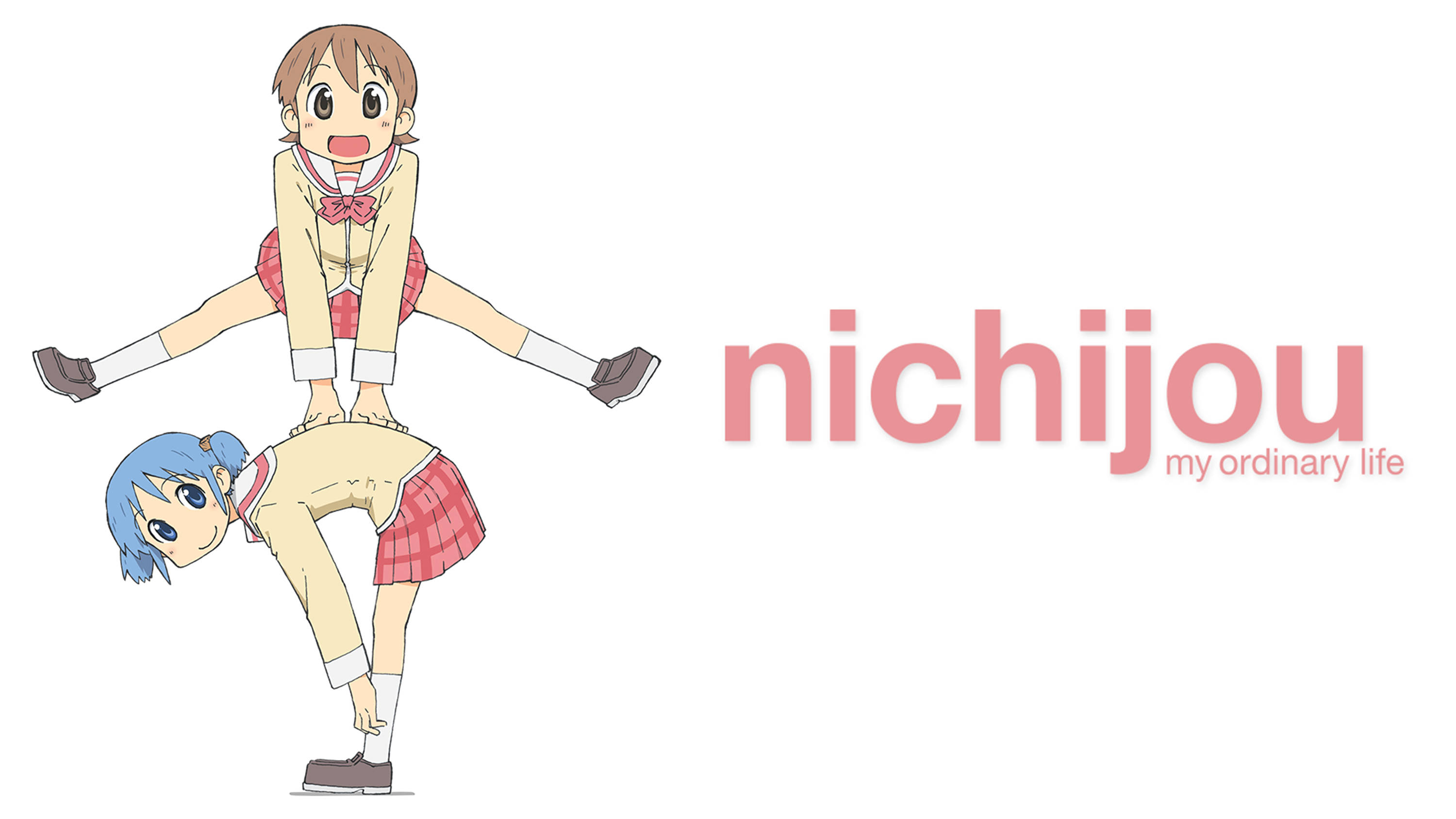 Nichijou Springleg Hvid Baggrund Wallpapers