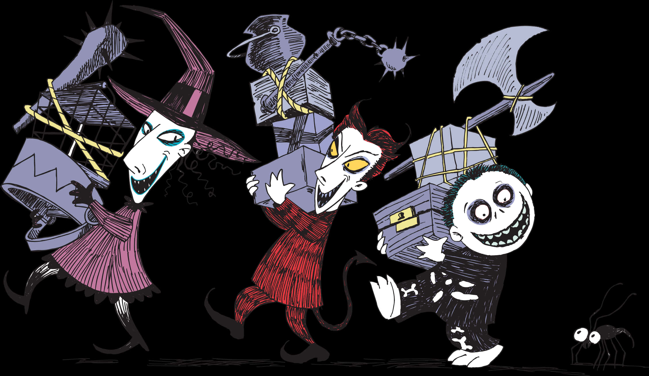 Nightmare Before Christmas karakterer marcherer Wallpapers
